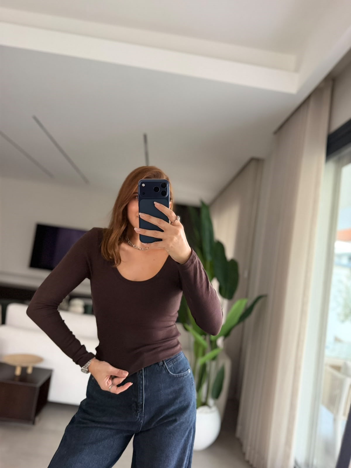 Acı Kahve Gloplu Bluz