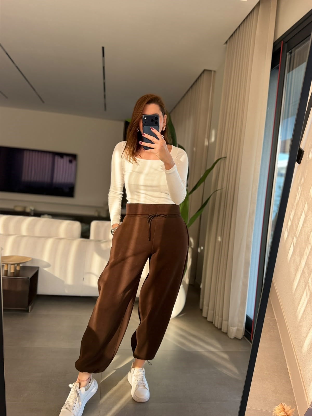 Acı Kahve Kaşkorse Kemerli Pantolon