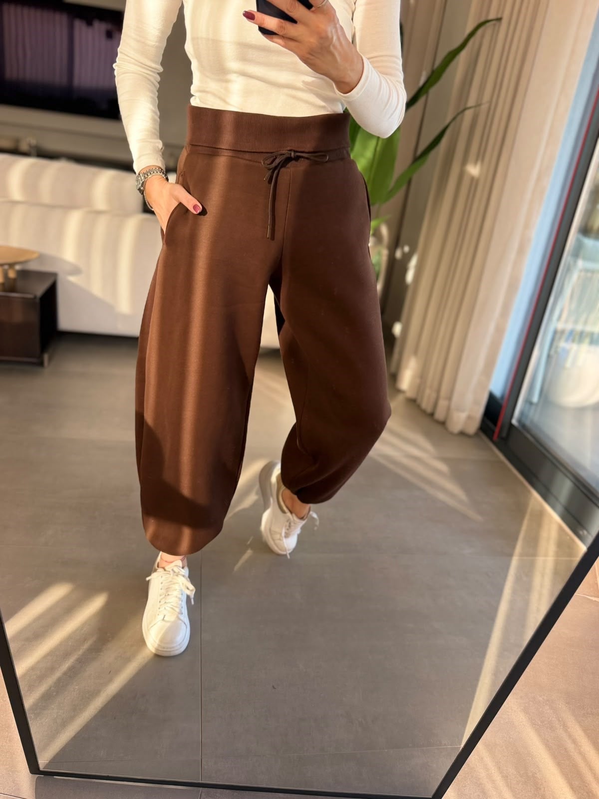 Acı Kahve Kaşkorse Kemerli Pantolon
