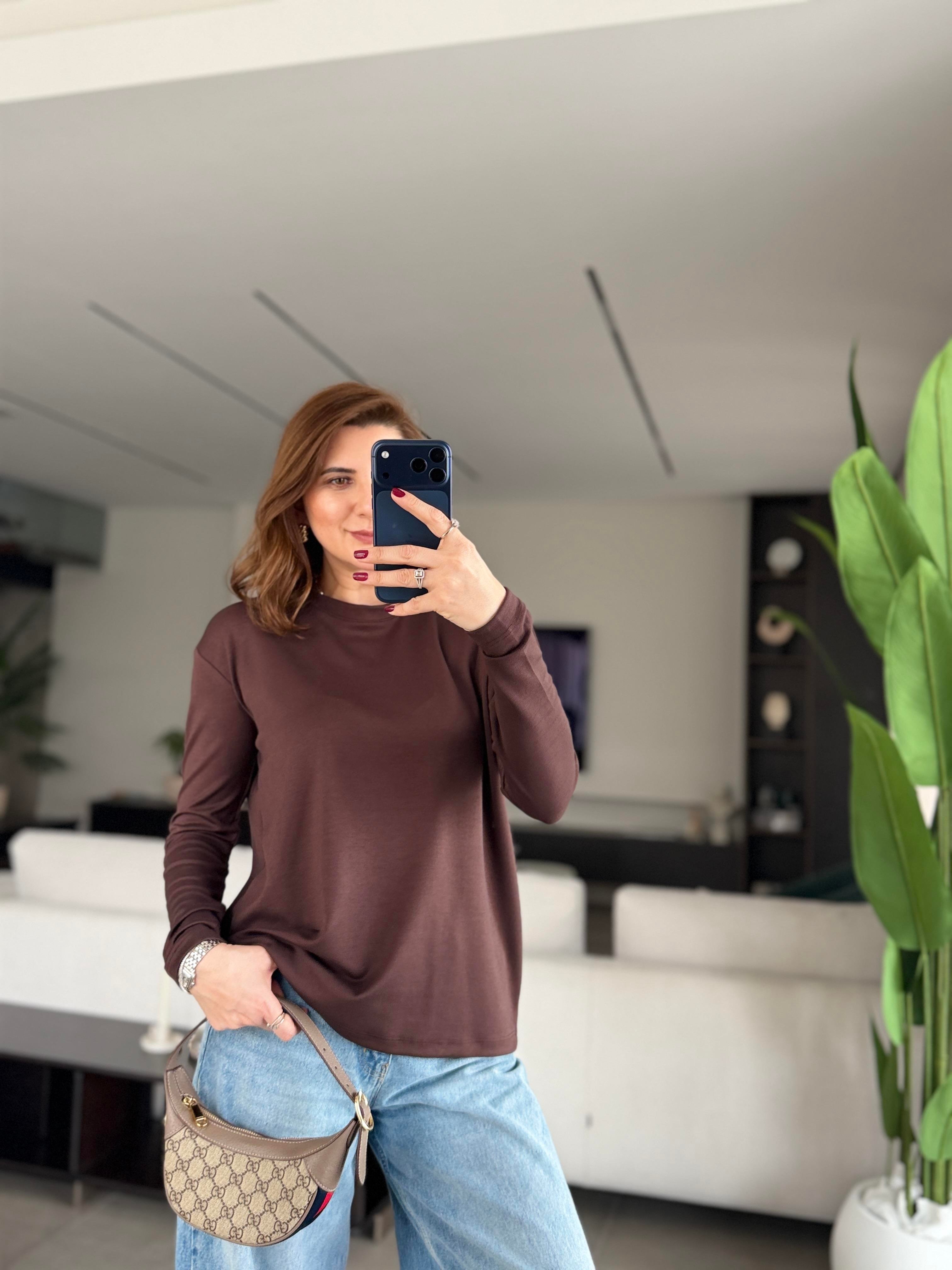 Acı Kahve Malta Bisiklet Yaka Basic Sweat