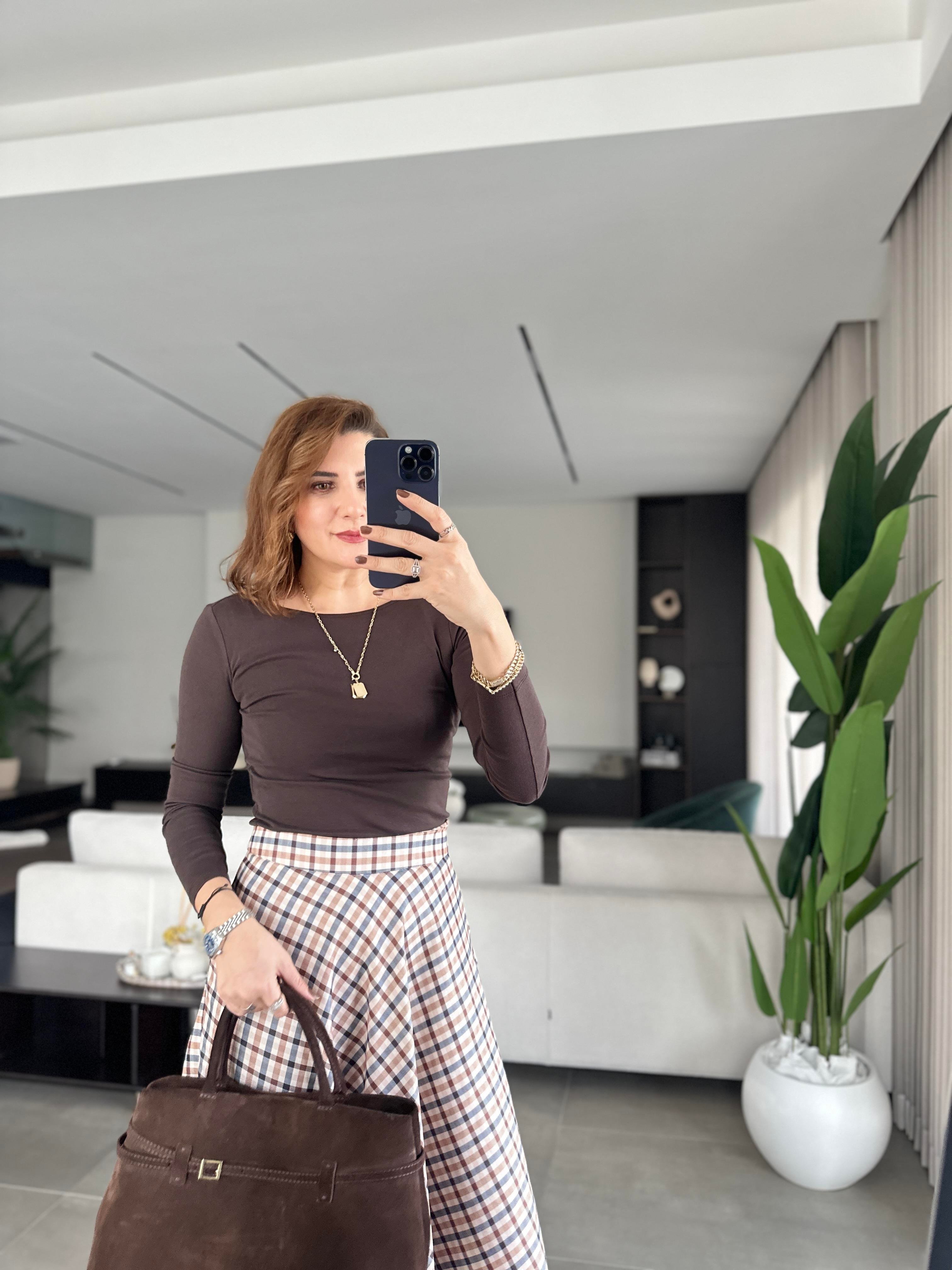 Acı Kahve Omuz Dikiş Detaylı Bluz
