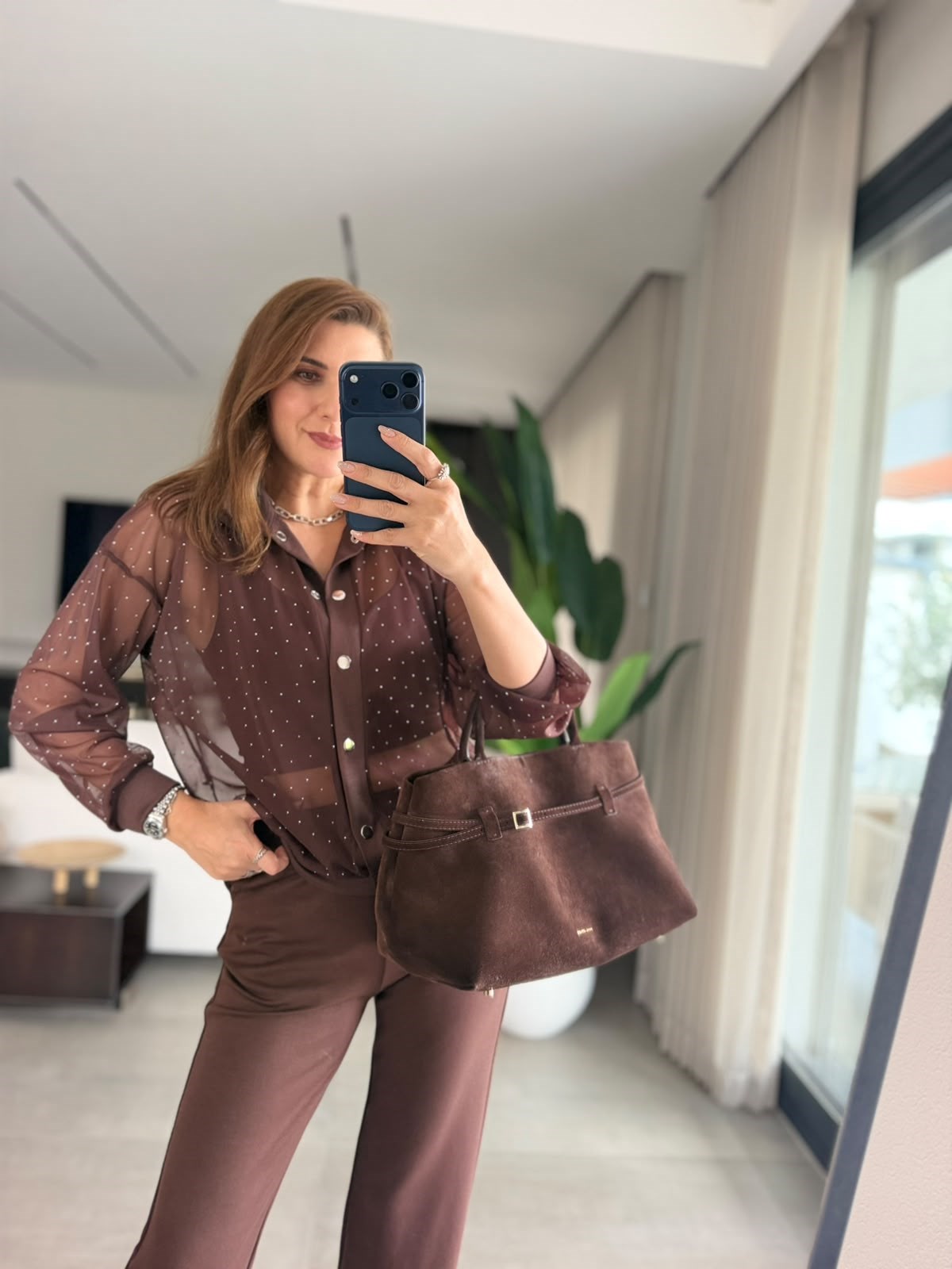 Acı Kahve  Pırıltı Tül Takım