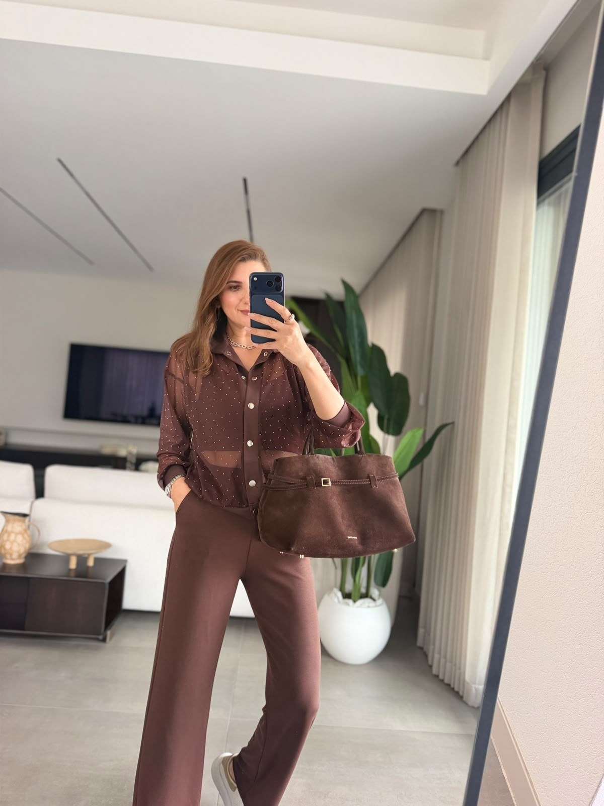 Acı Kahve  Pırıltı Tül Takım