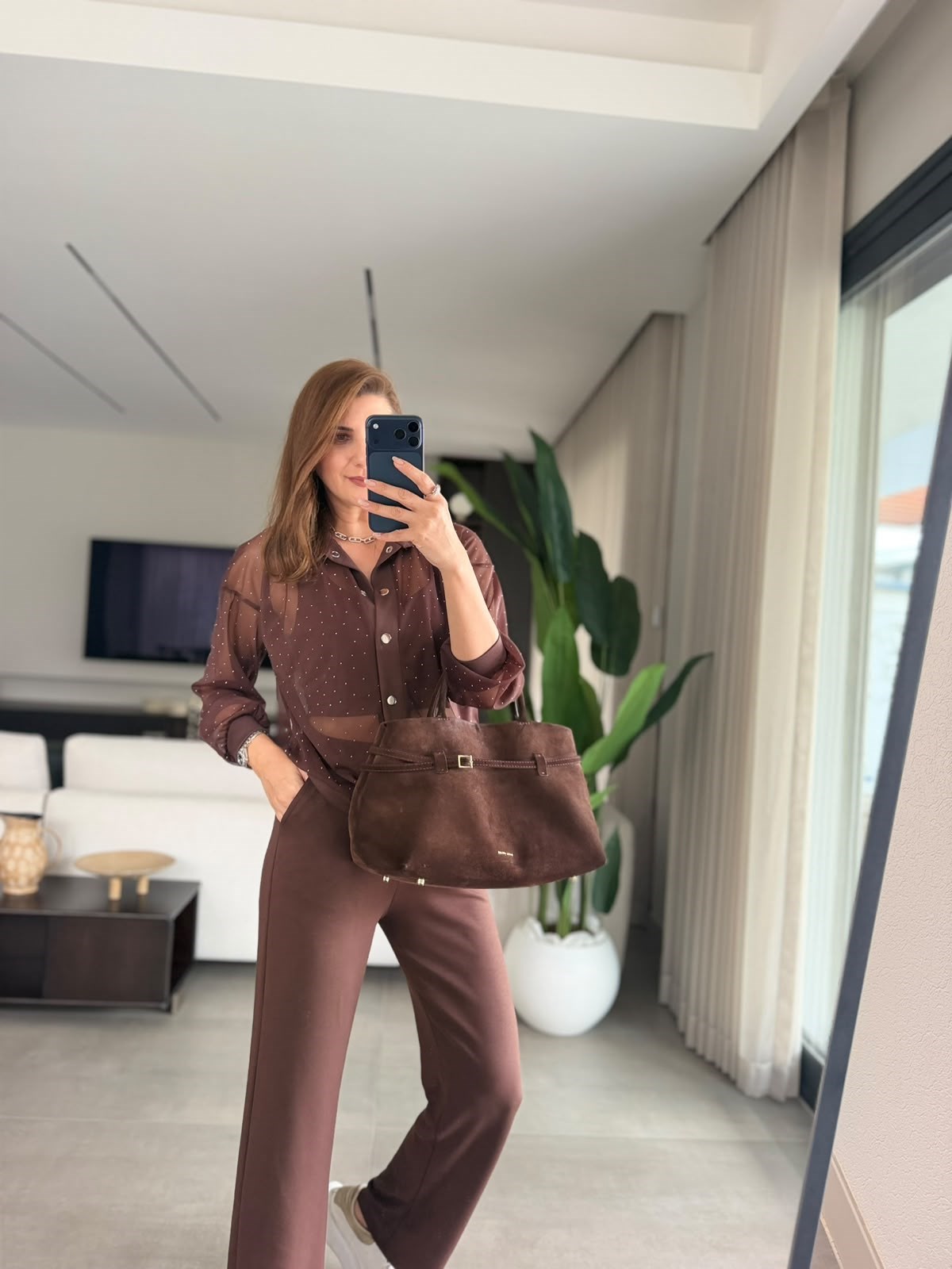 Acı Kahve  Pırıltı Tül Takım