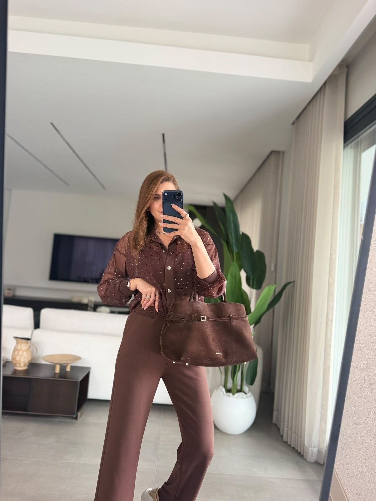 Acı Kahve  Pırıltı Tül Takım
