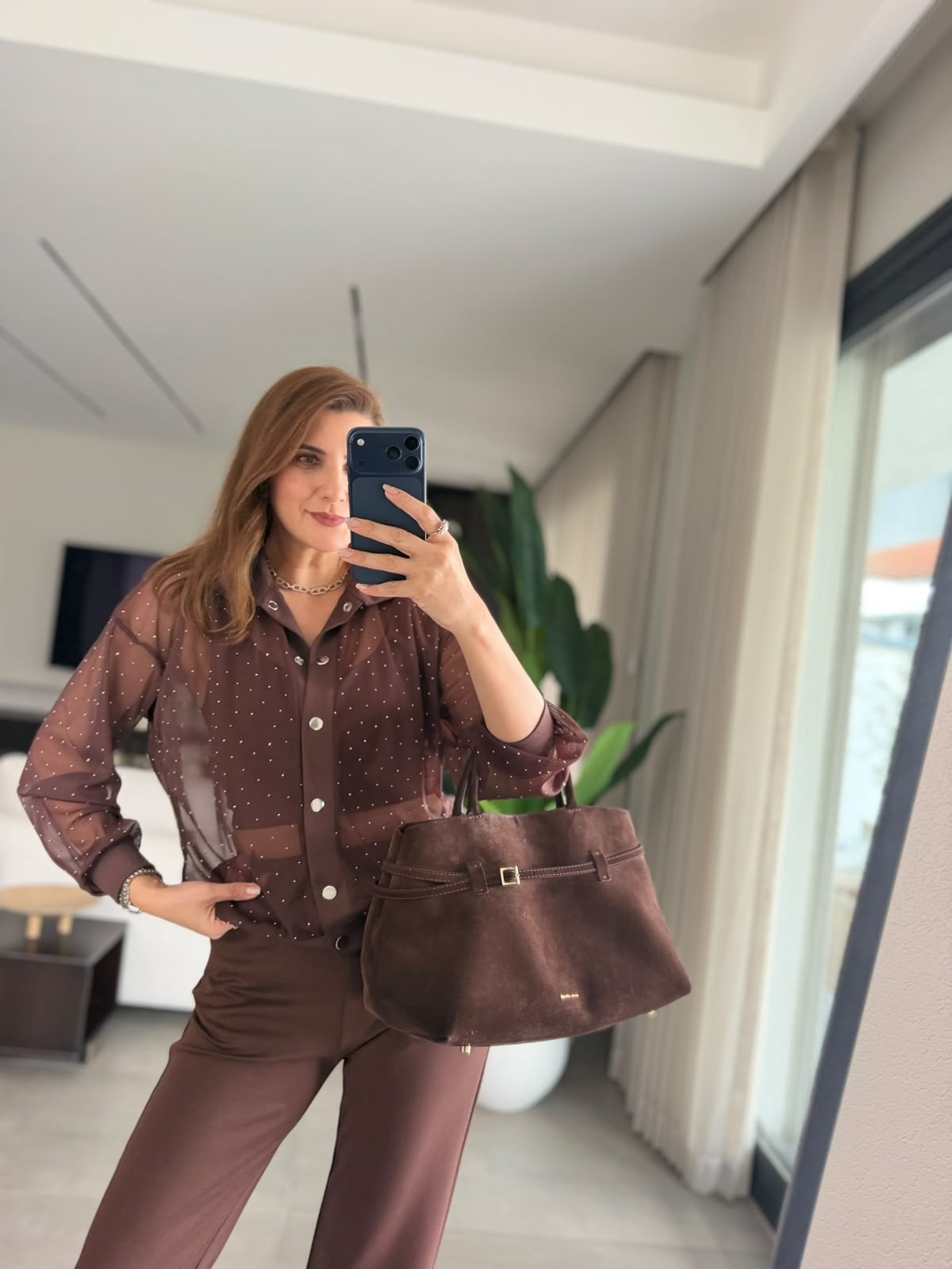 Acı Kahve  Pırıltı Tül Takım