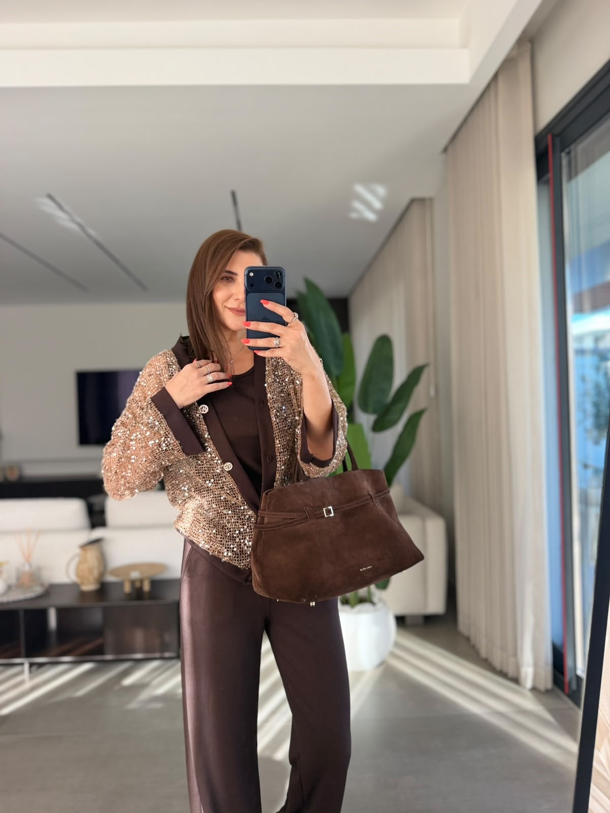 Acı Kahve Solei Payet Fileli Üçlü Takım