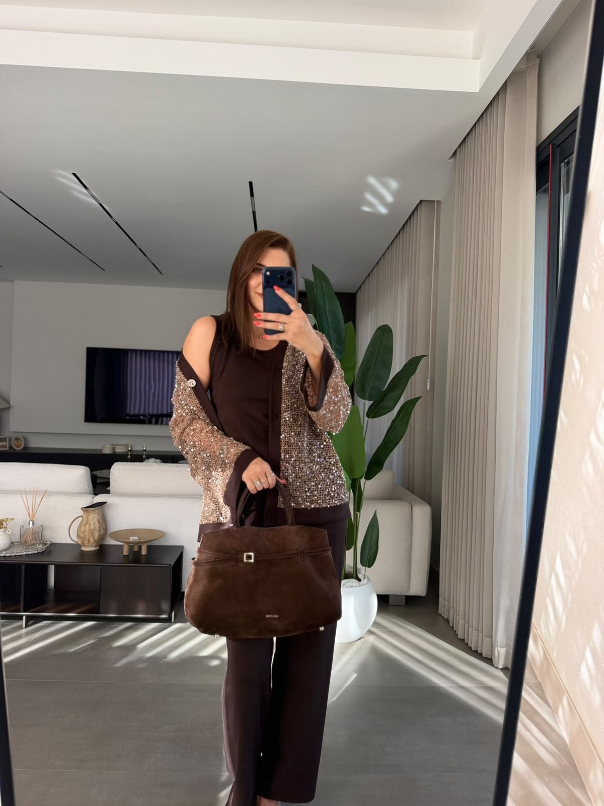 Acı Kahve Solei Payet Fileli Üçlü Takım