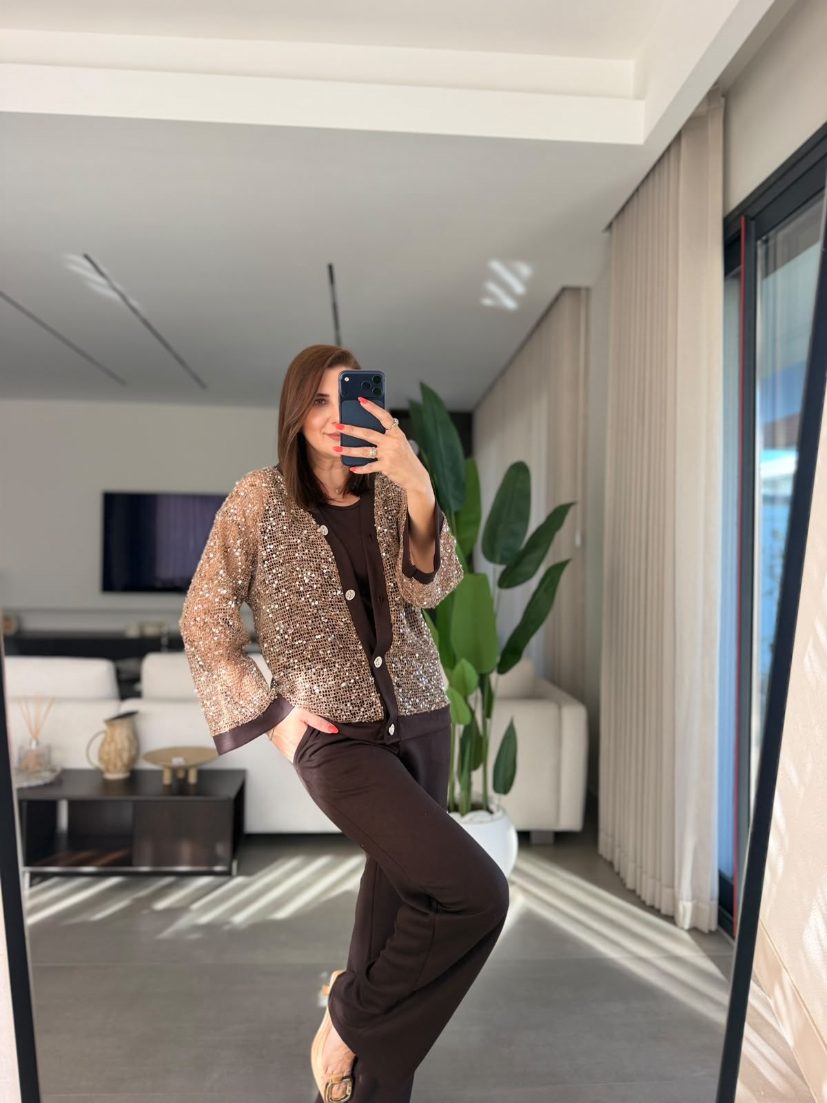 Acı Kahve Solei Payet Fileli Üçlü Takım
