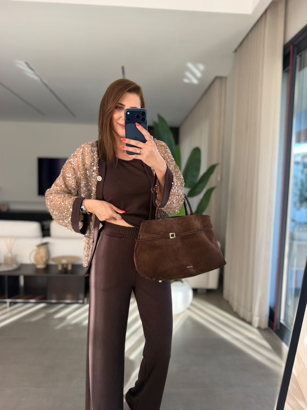 Acı Kahve Solei Payet Fileli Üçlü Takım