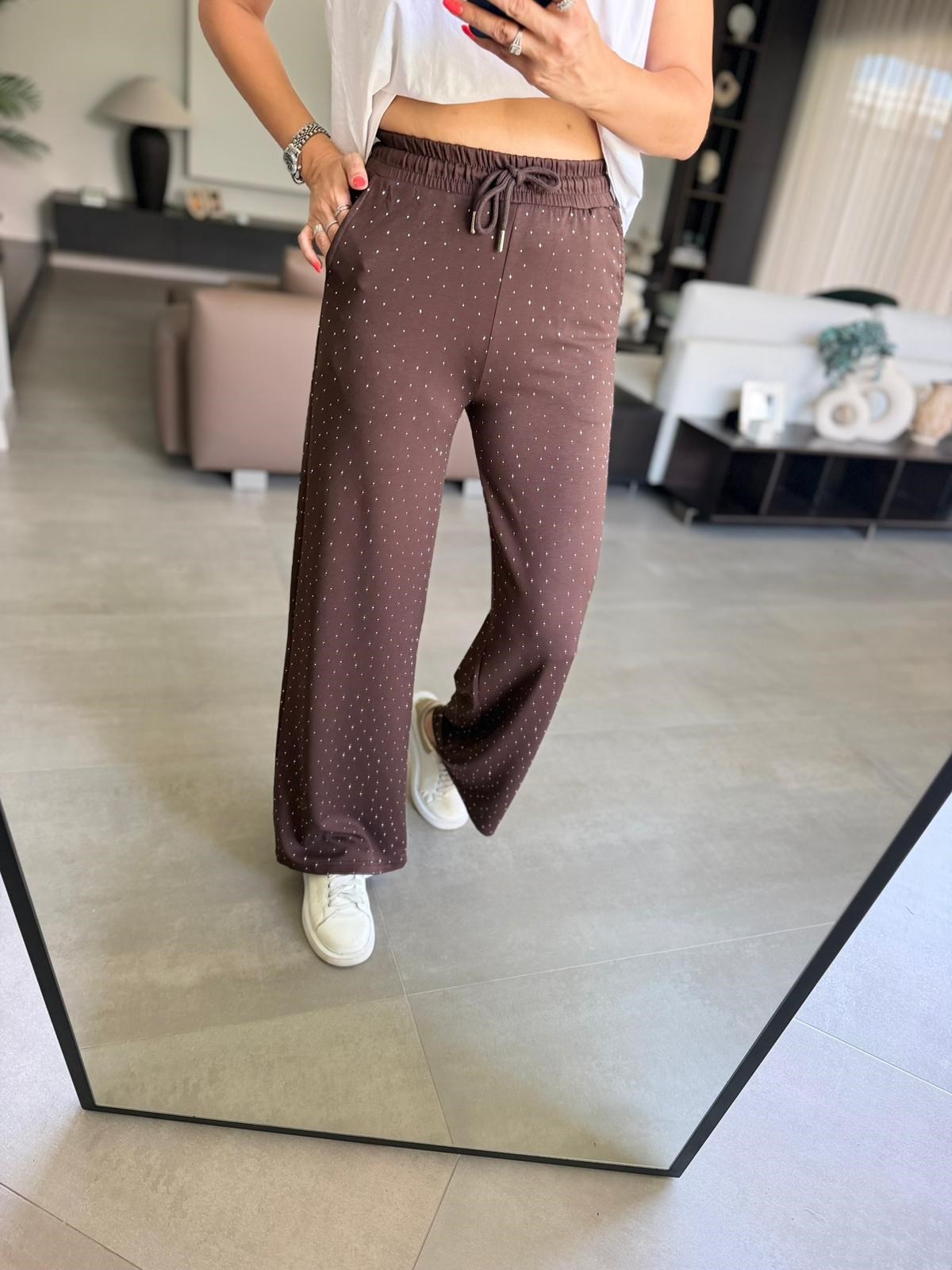 Acı Kahve Taşlı Modal Pantolon