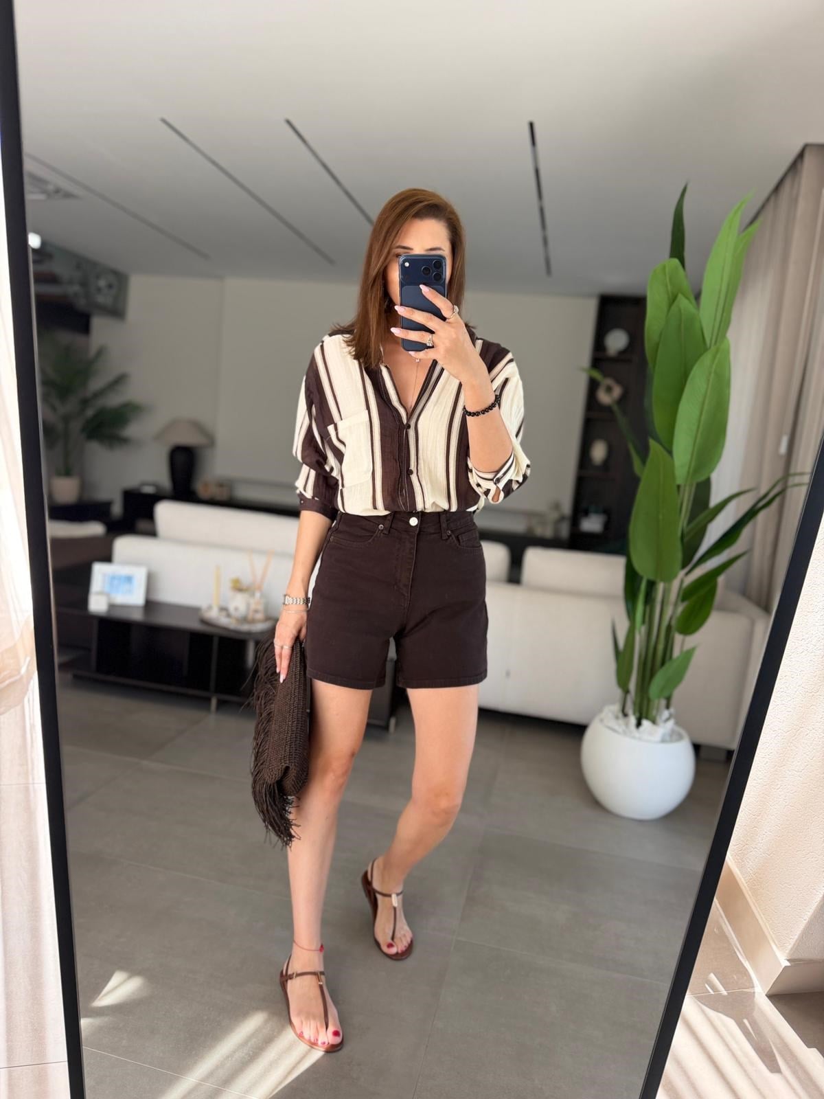Acı Kahve Zr Kısa Jean Şort
