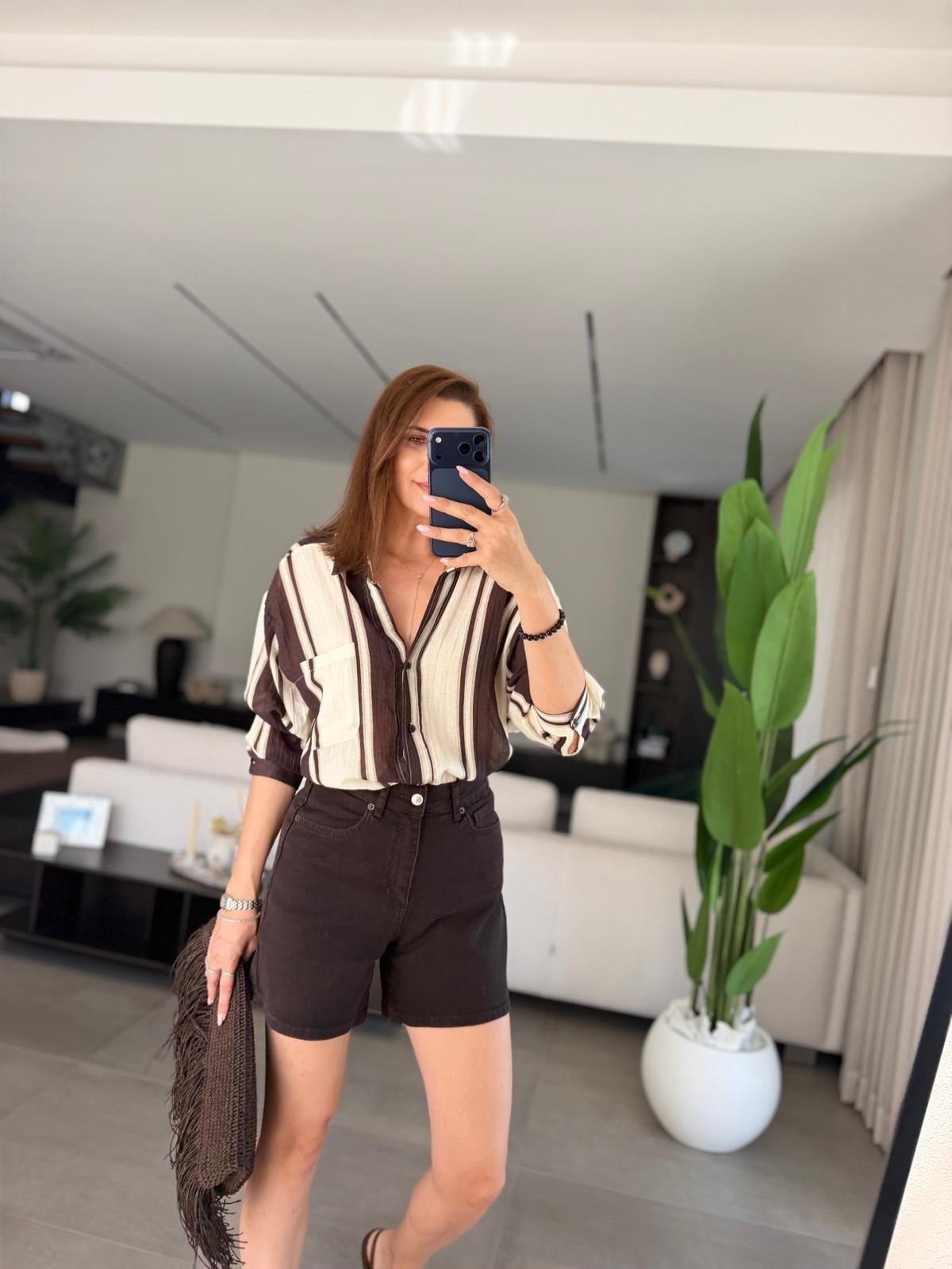 Acı Kahve Zr Kısa Jean Şort
