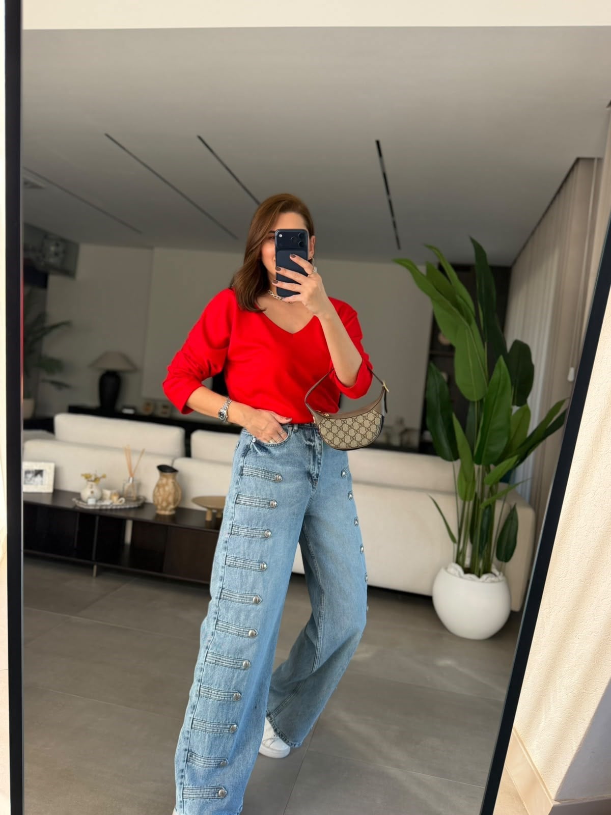 Açık Mavi Royal Metal Detaylı Jean