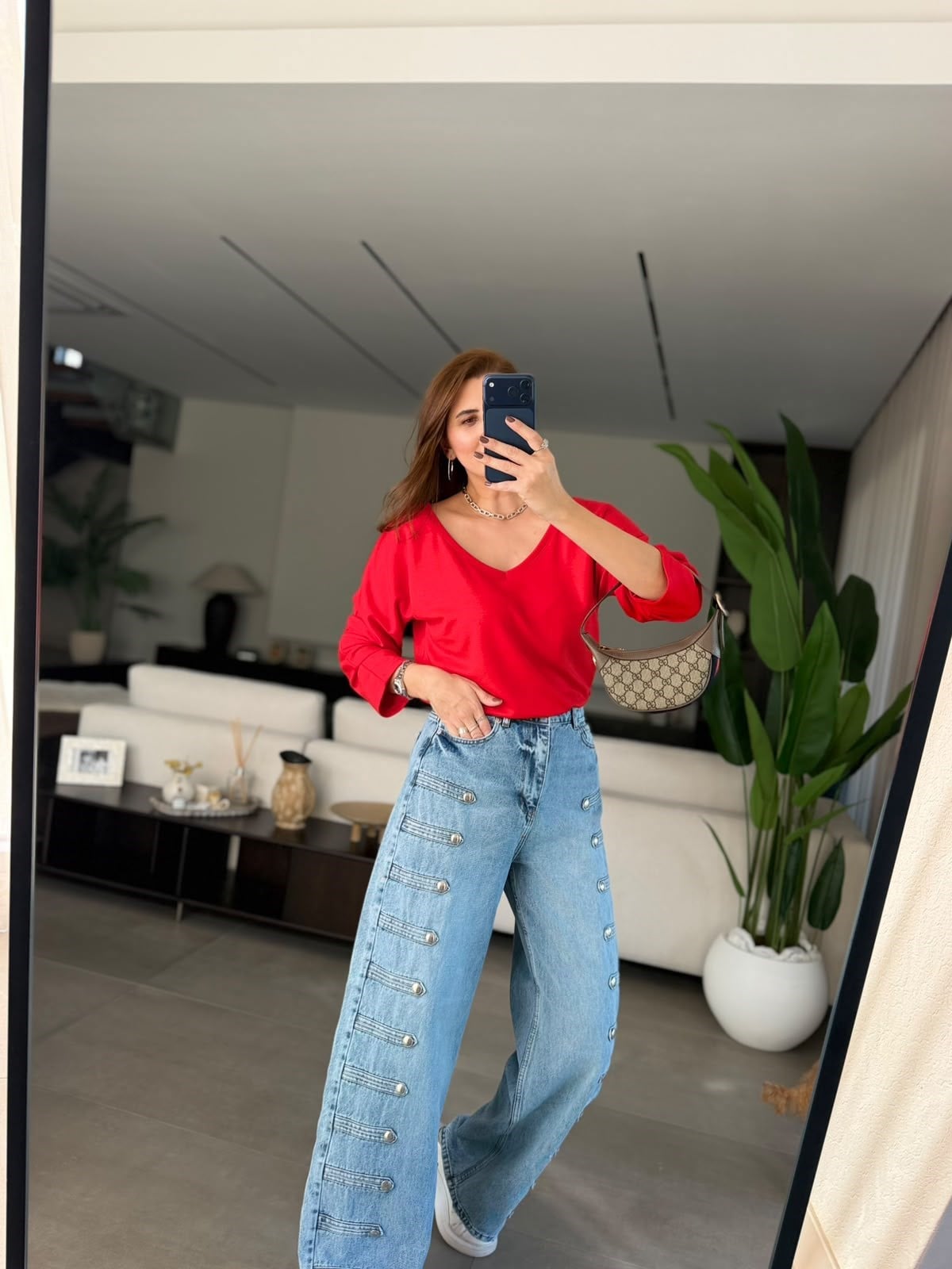 Açık Mavi Royal Metal Detaylı Jean