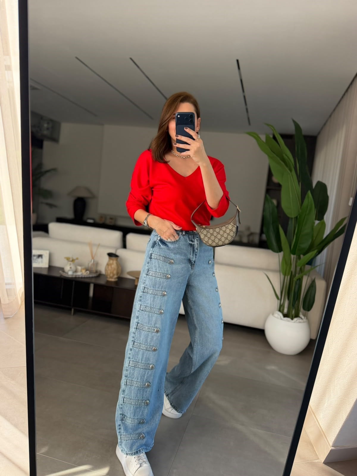 Açık Mavi Royal Metal Detaylı Jean