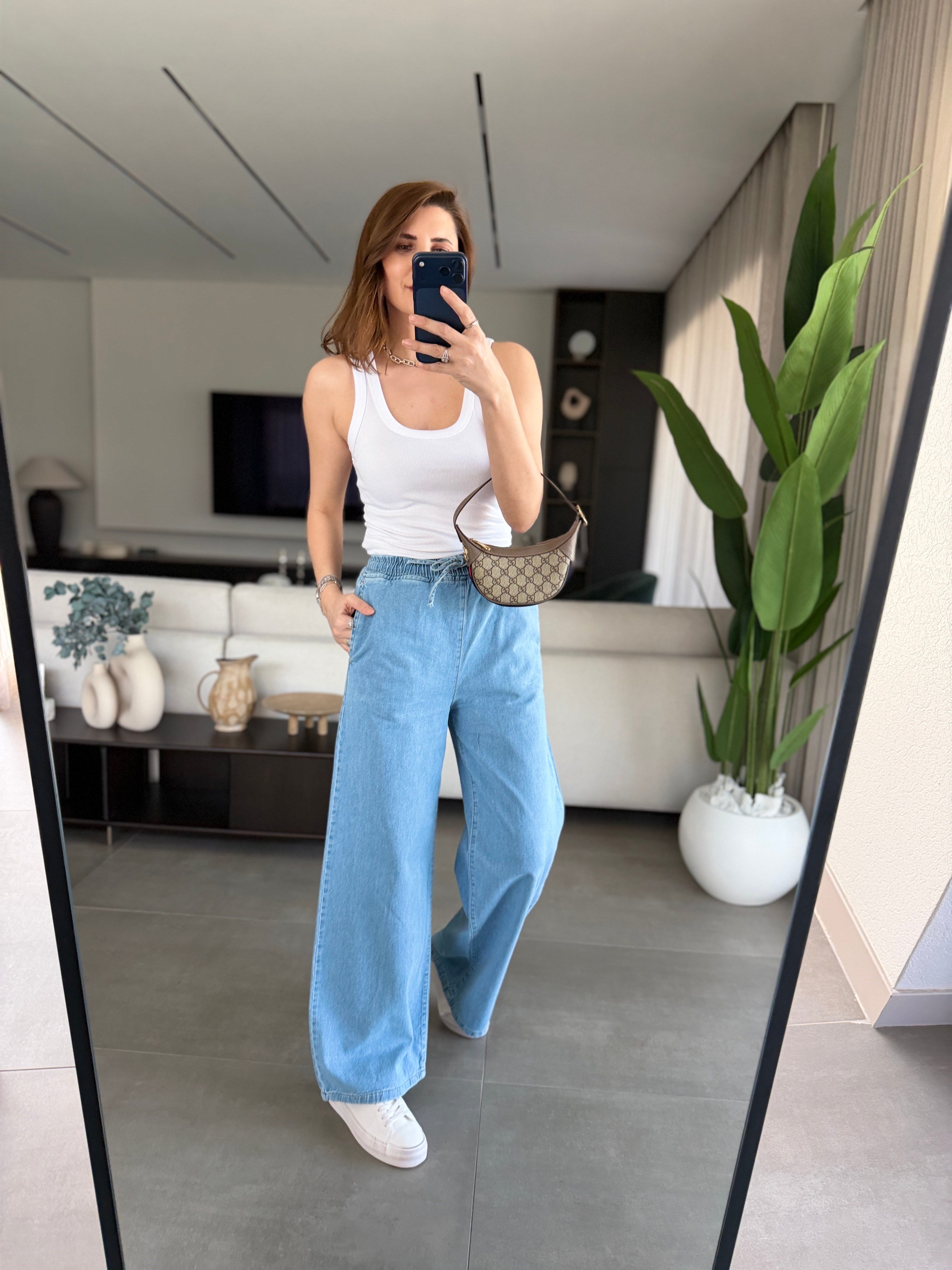 Açık Mavi ZR Model Bel Lastikli Pantolon