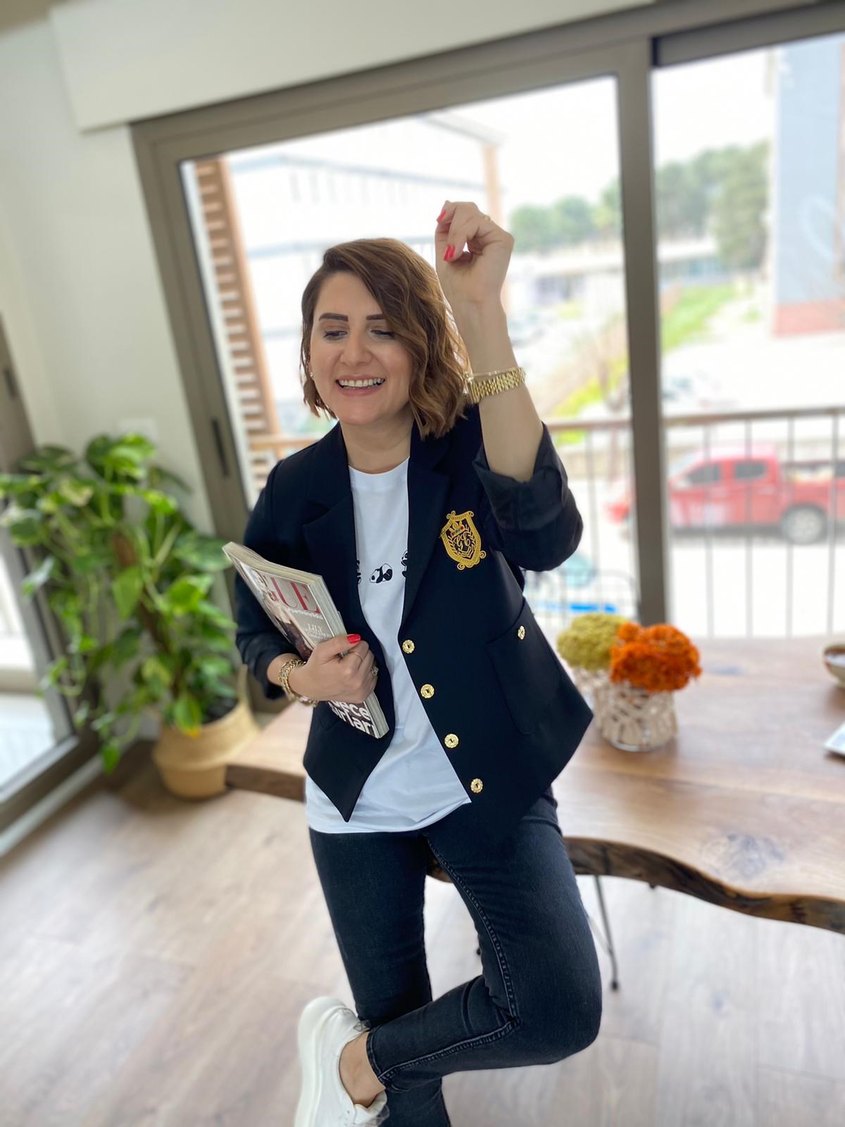 ARMALI DÜĞMELİ BLAZER CEKET