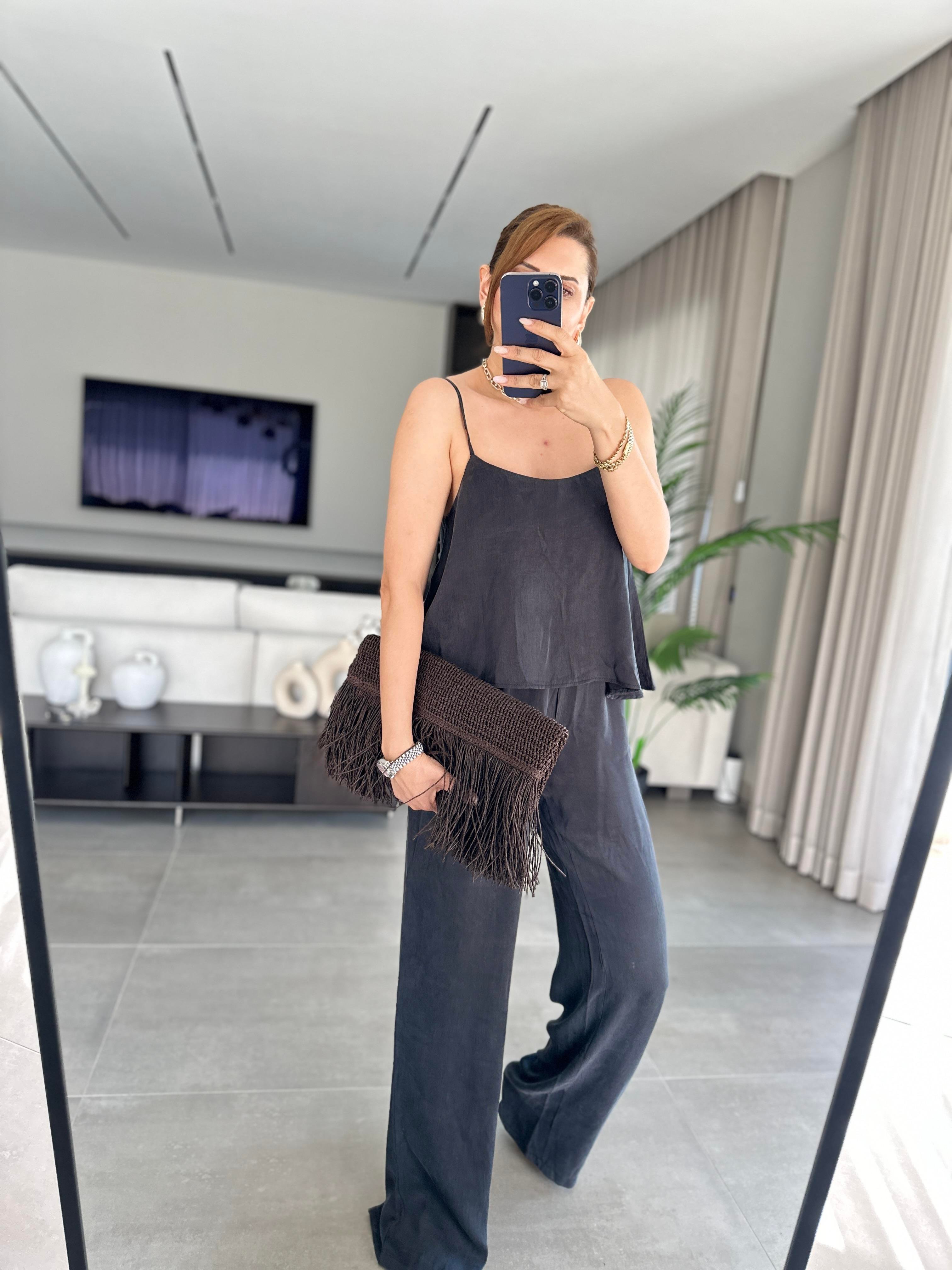 Askılı Bluz Takım