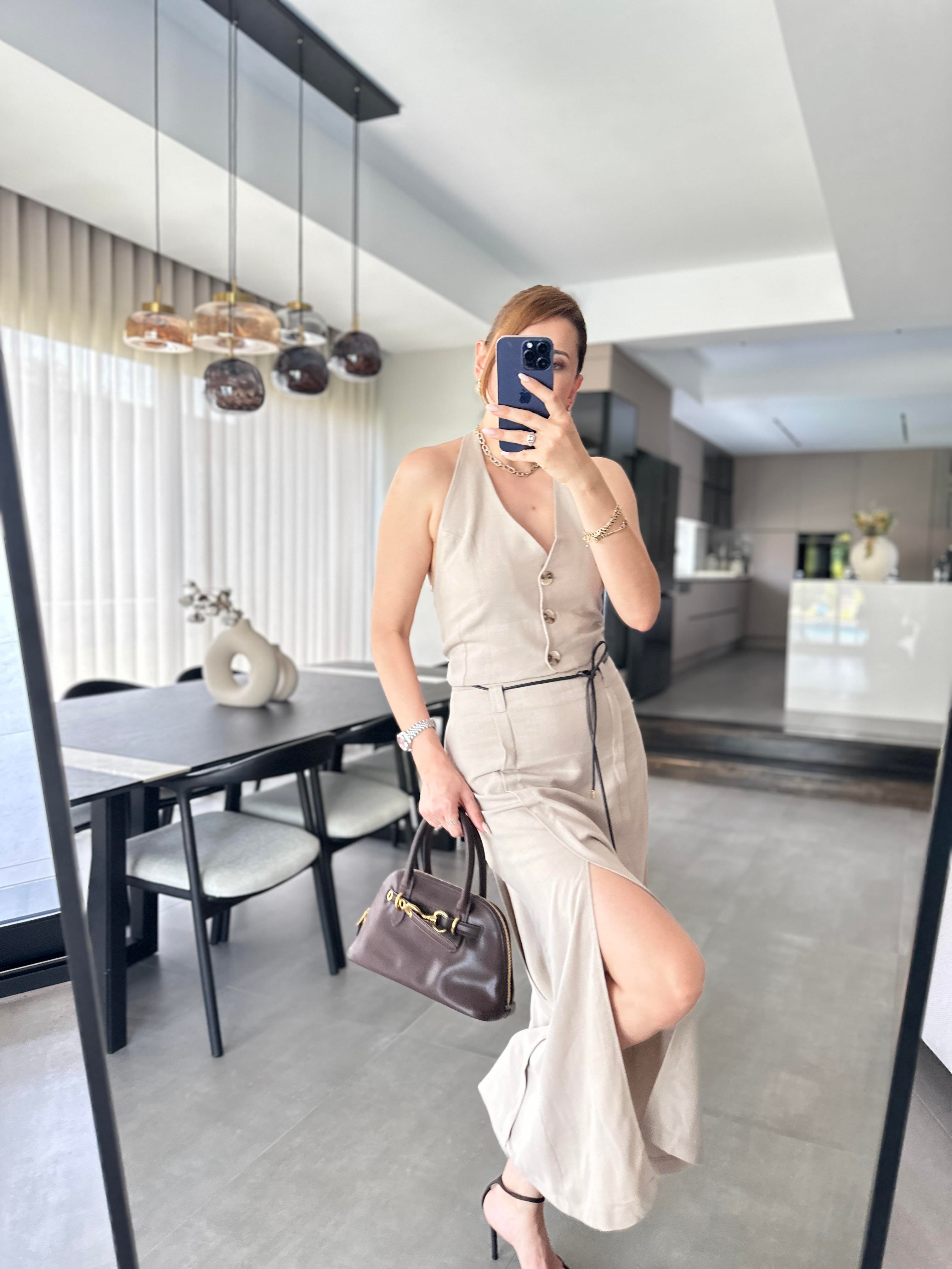 Asos Etekli Keten Takım