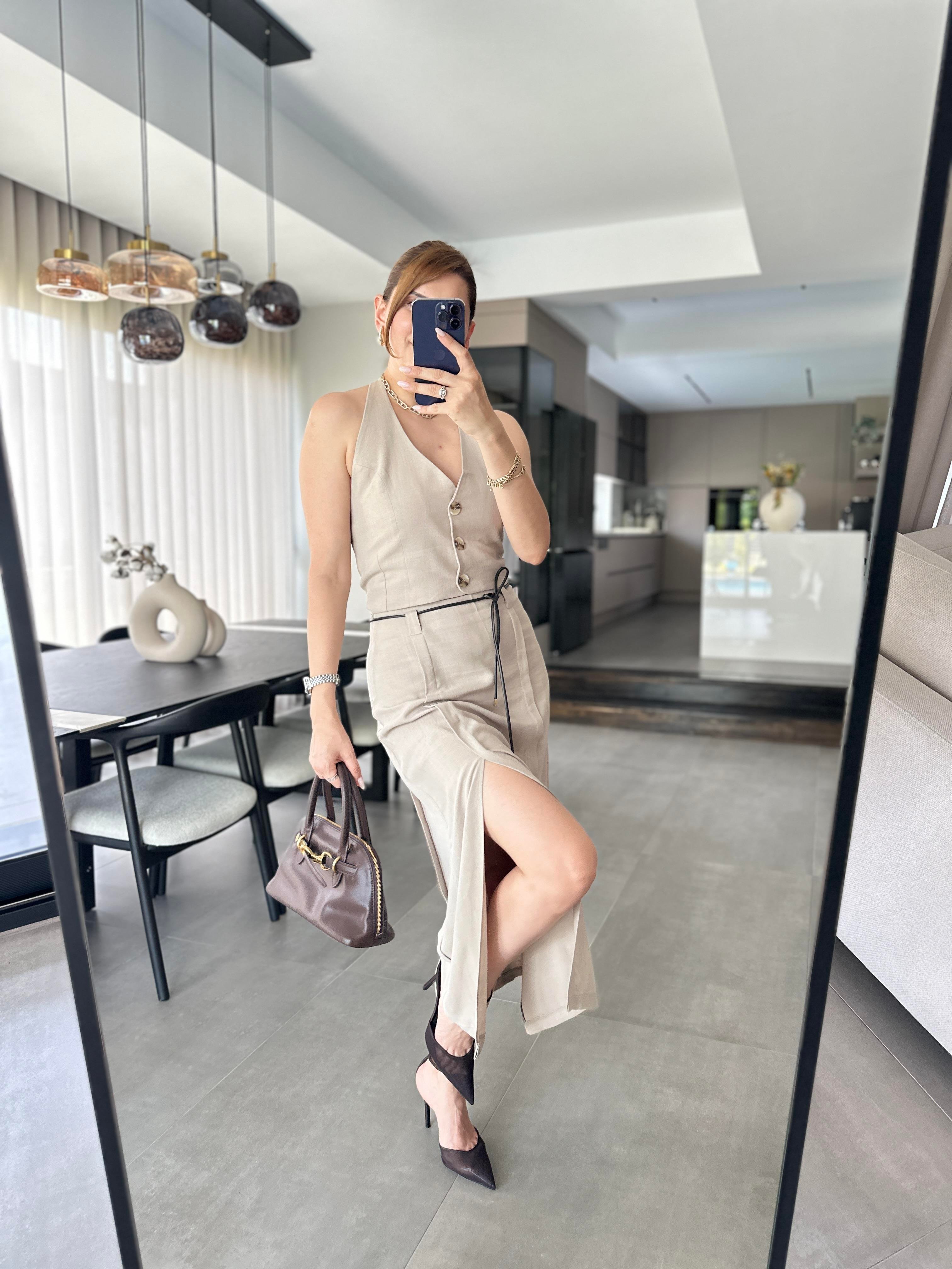 Asos Etekli Keten Takım
