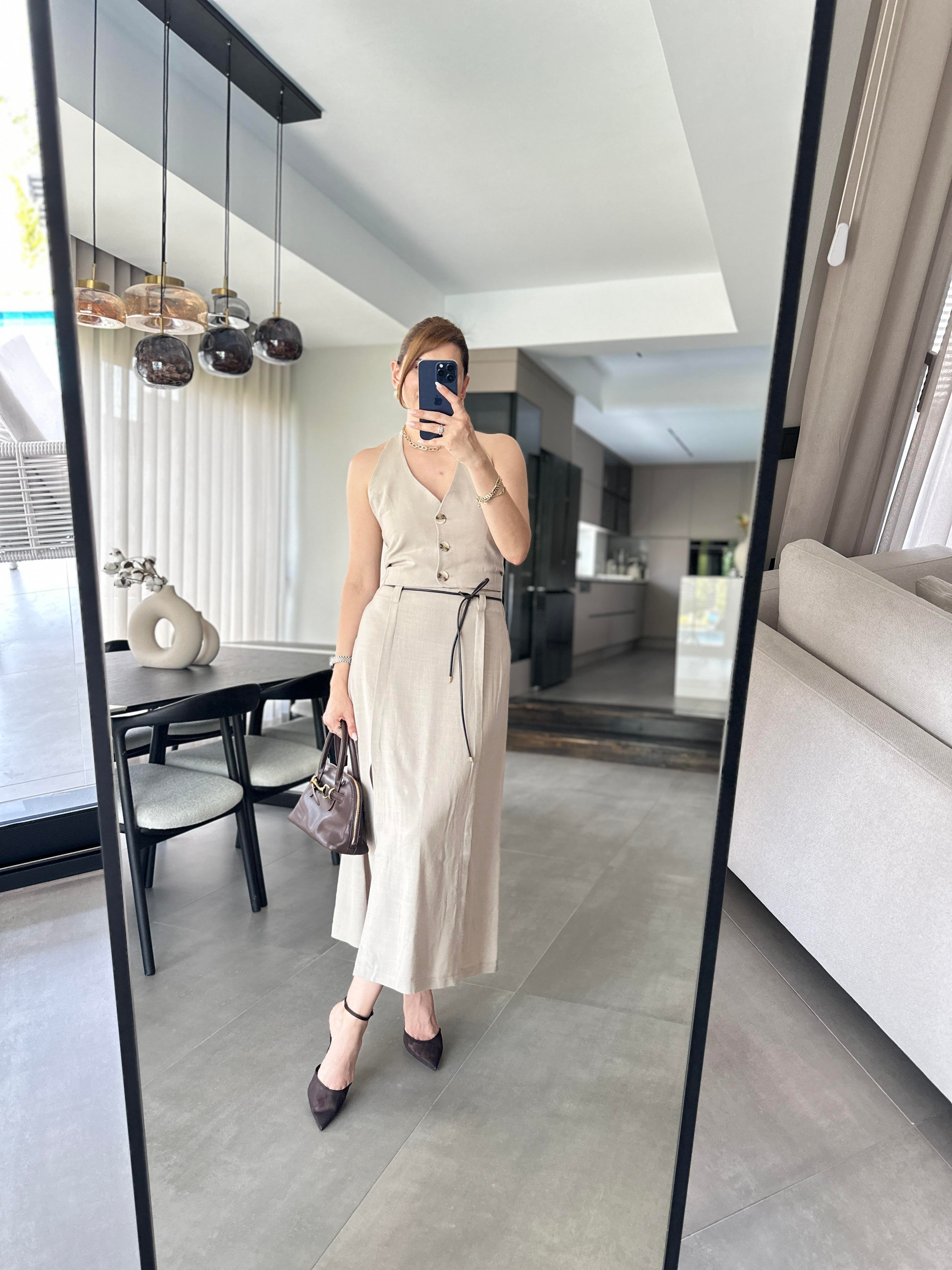 Asos Etekli Keten Takım