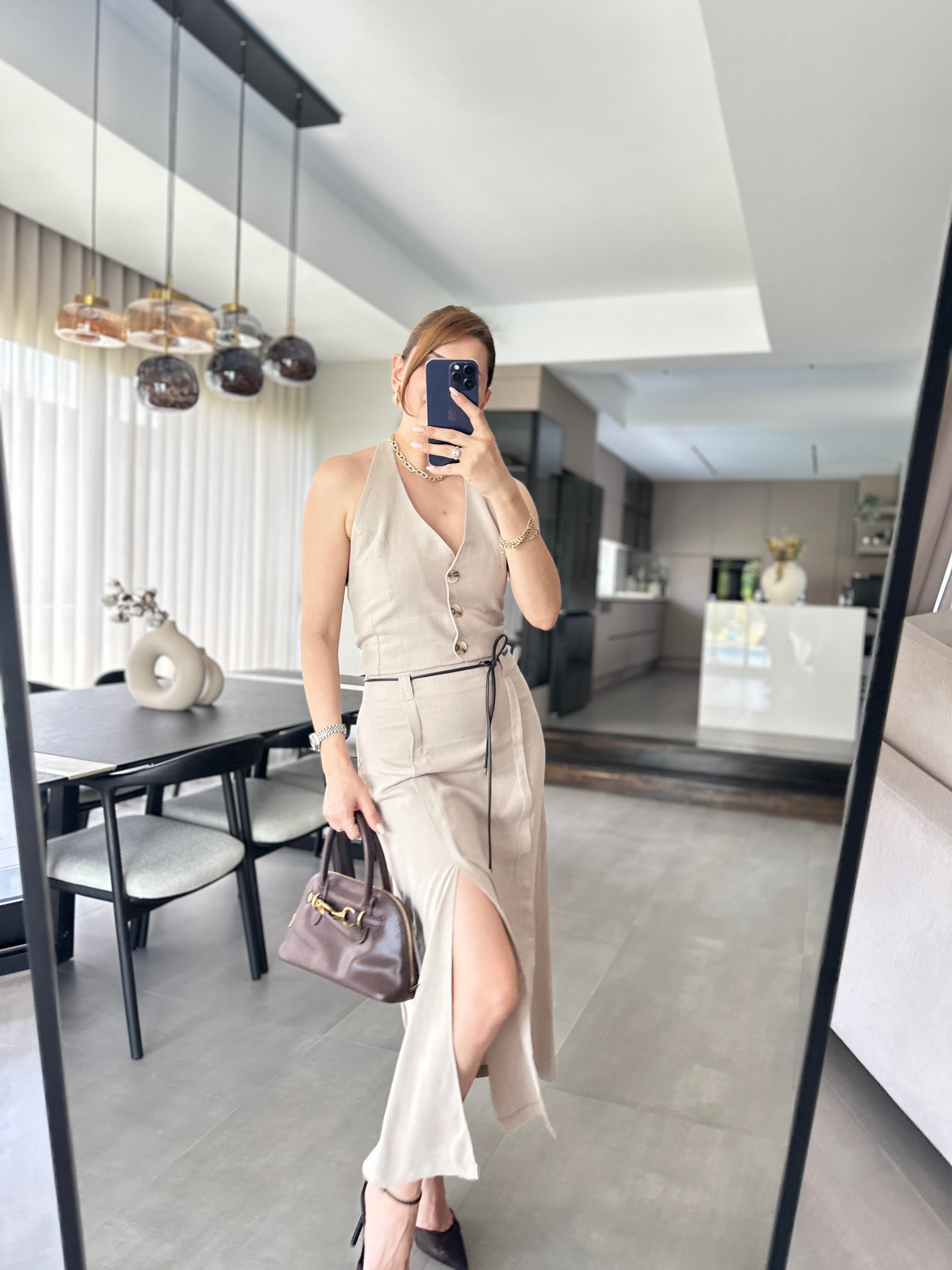 Asos Etekli Keten Takım