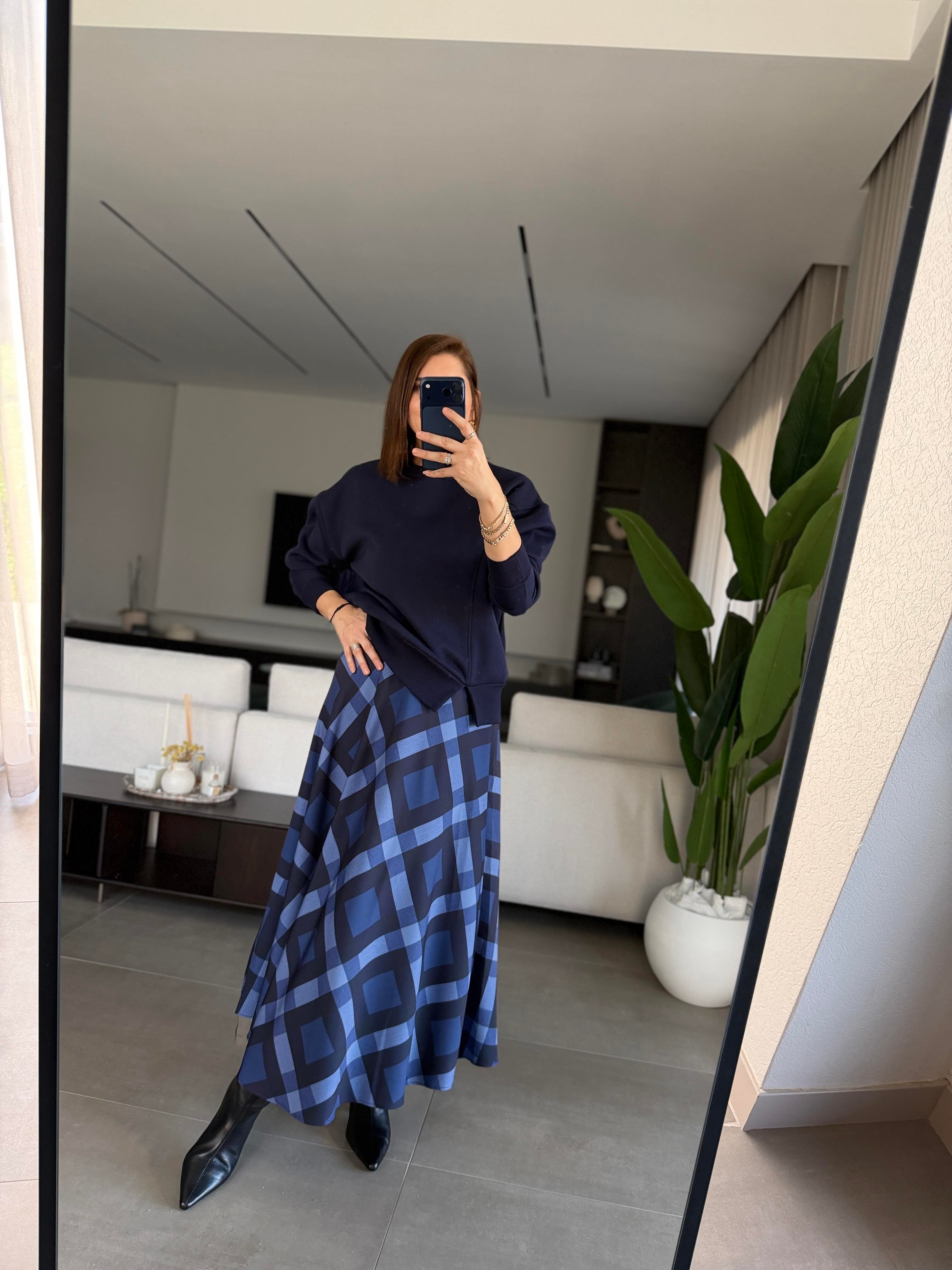 Astarlı Ekoseli Etek