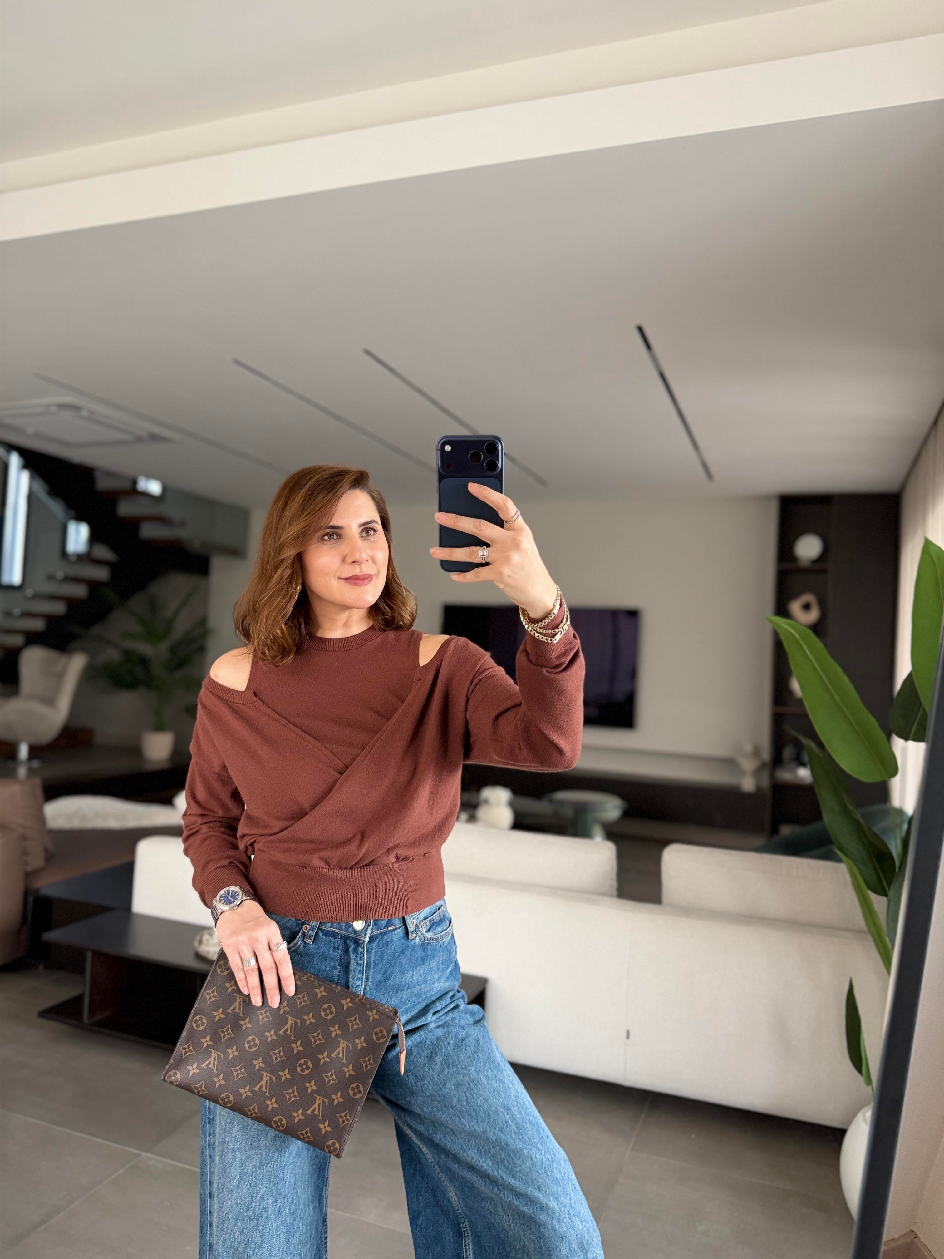 Atletli Kruvaze Yaka Bluz