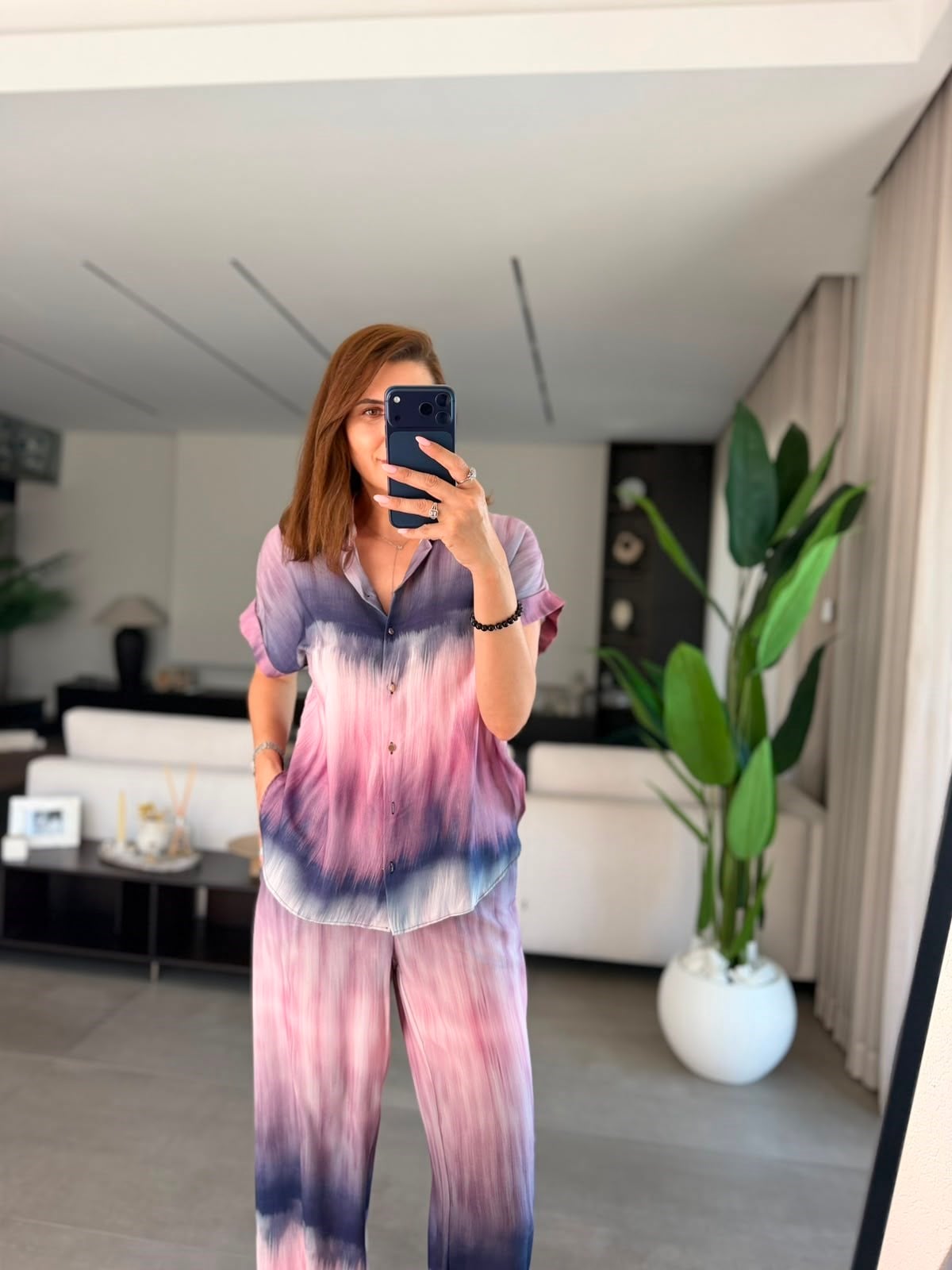 Batik Desen Gömlek Pantolon Takım