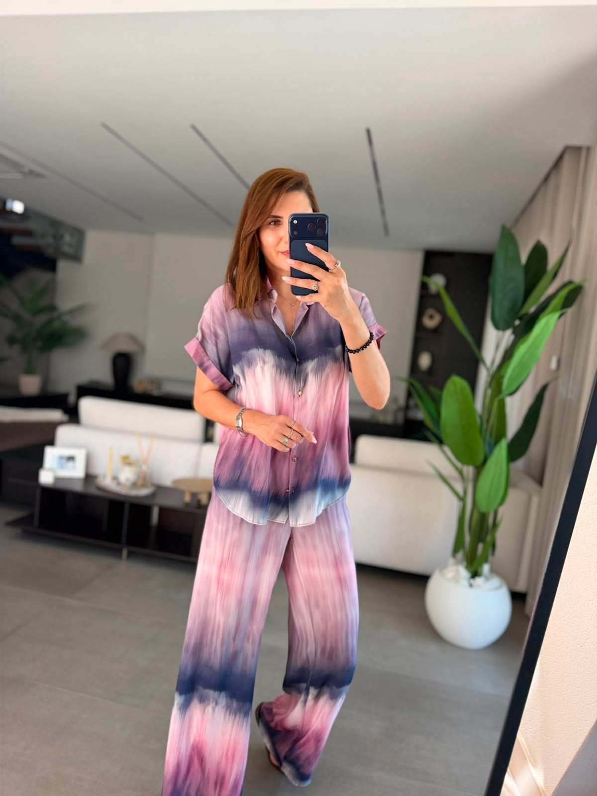 Batik Desen Gömlek Pantolon Takım