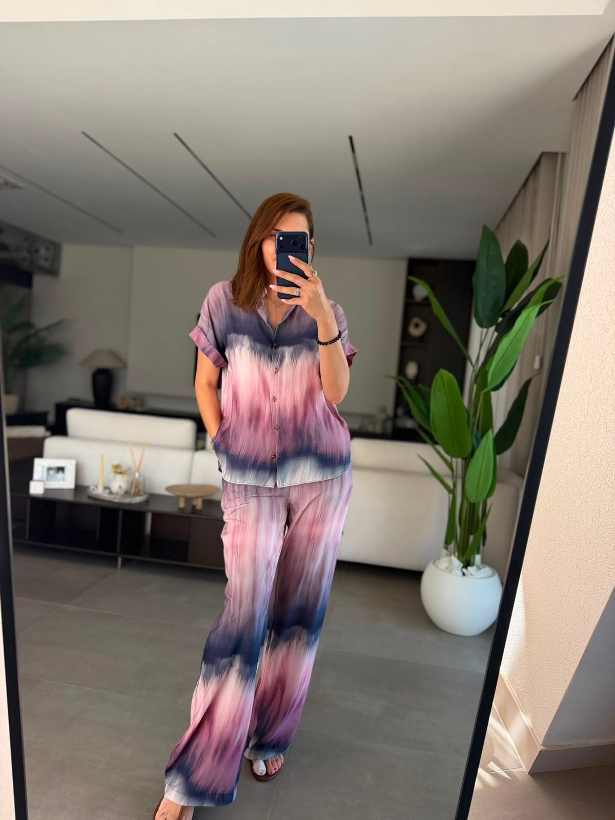 Batik Desen Gömlek Pantolon Takım