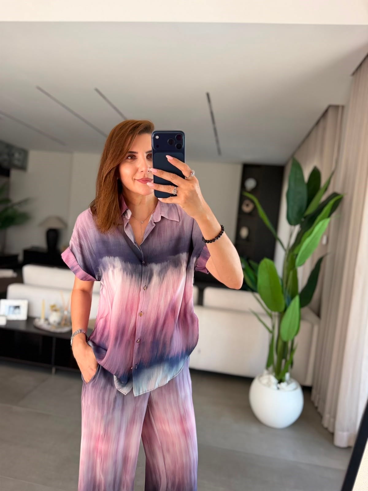 Batik Desen Gömlek Pantolon Takım