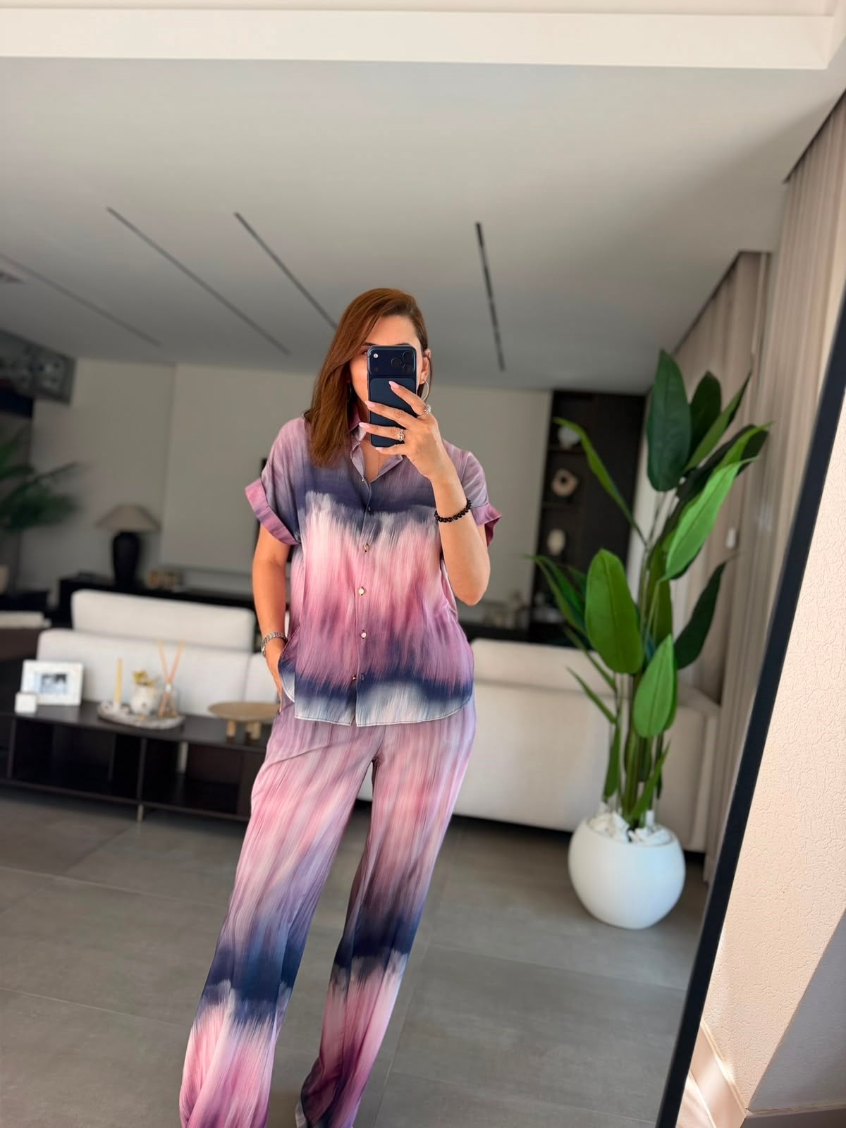 Batik Desen Gömlek Pantolon Takım