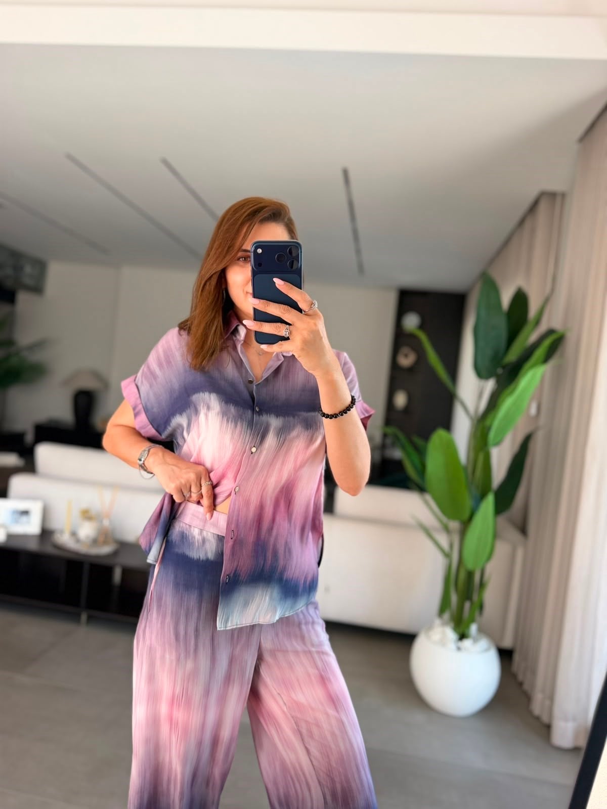 Batik Desen Gömlek Pantolon Takım