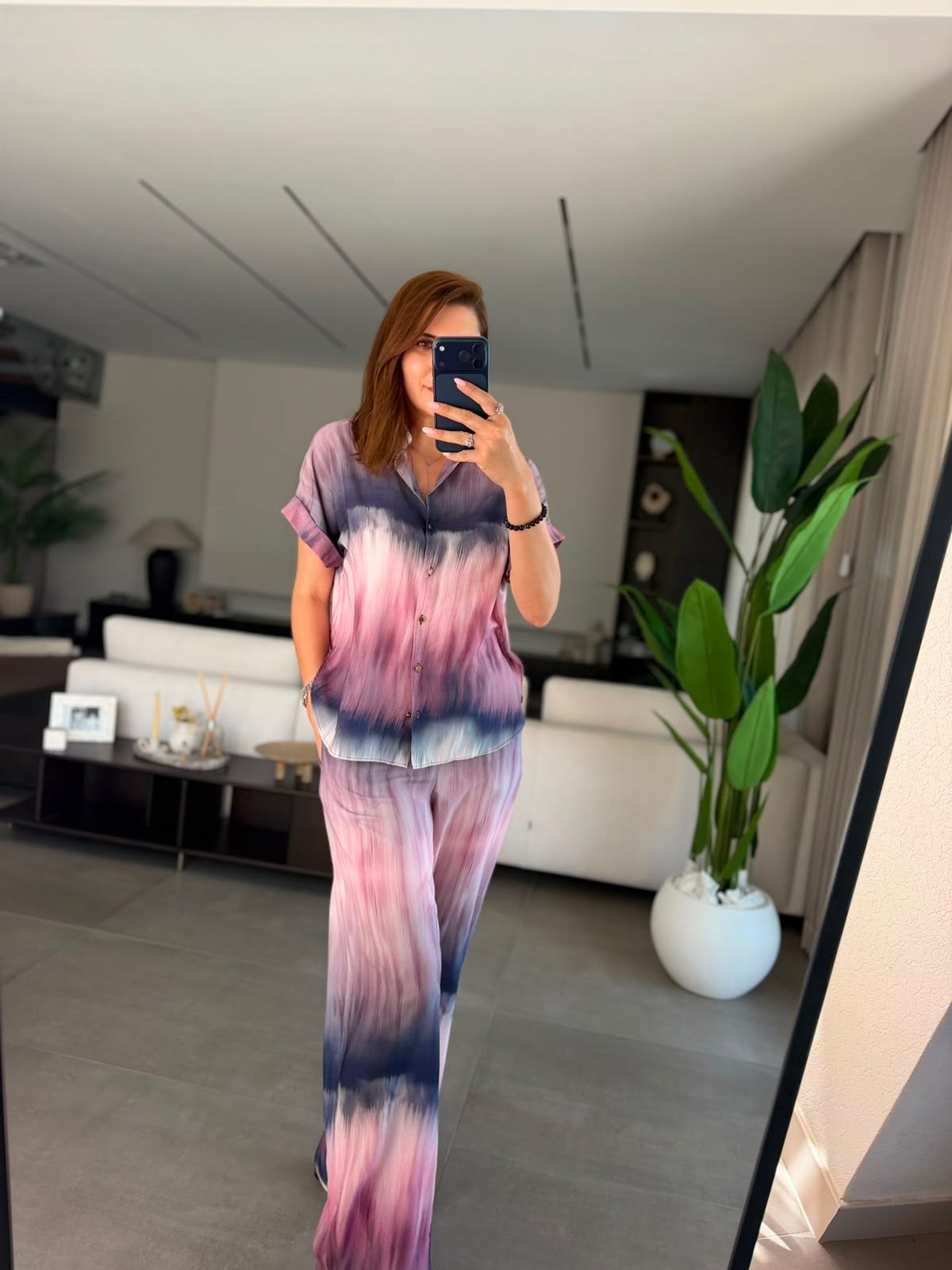 Batik Desen Gömlek Pantolon Takım