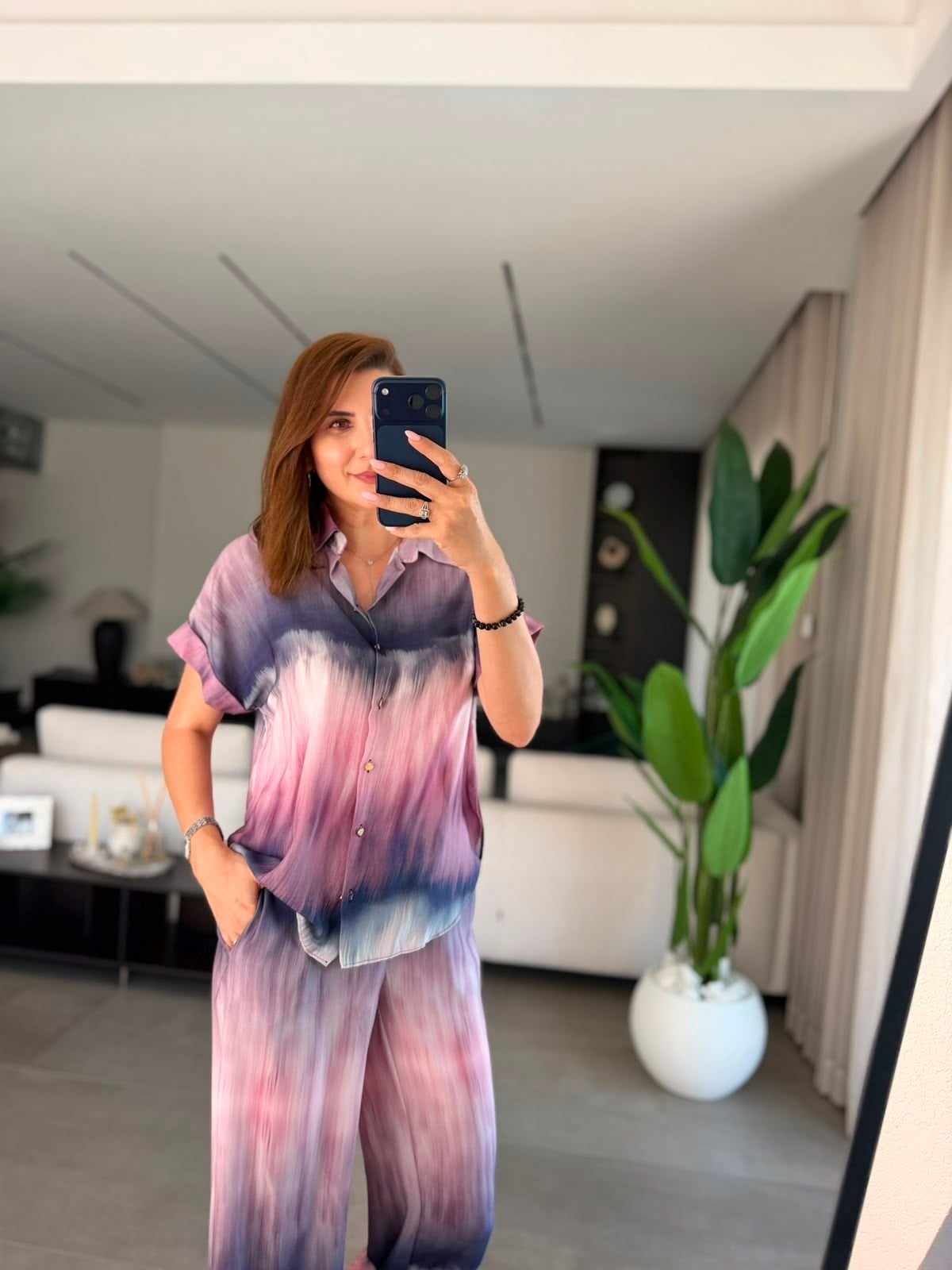 Batik Desen Gömlek Pantolon Takım