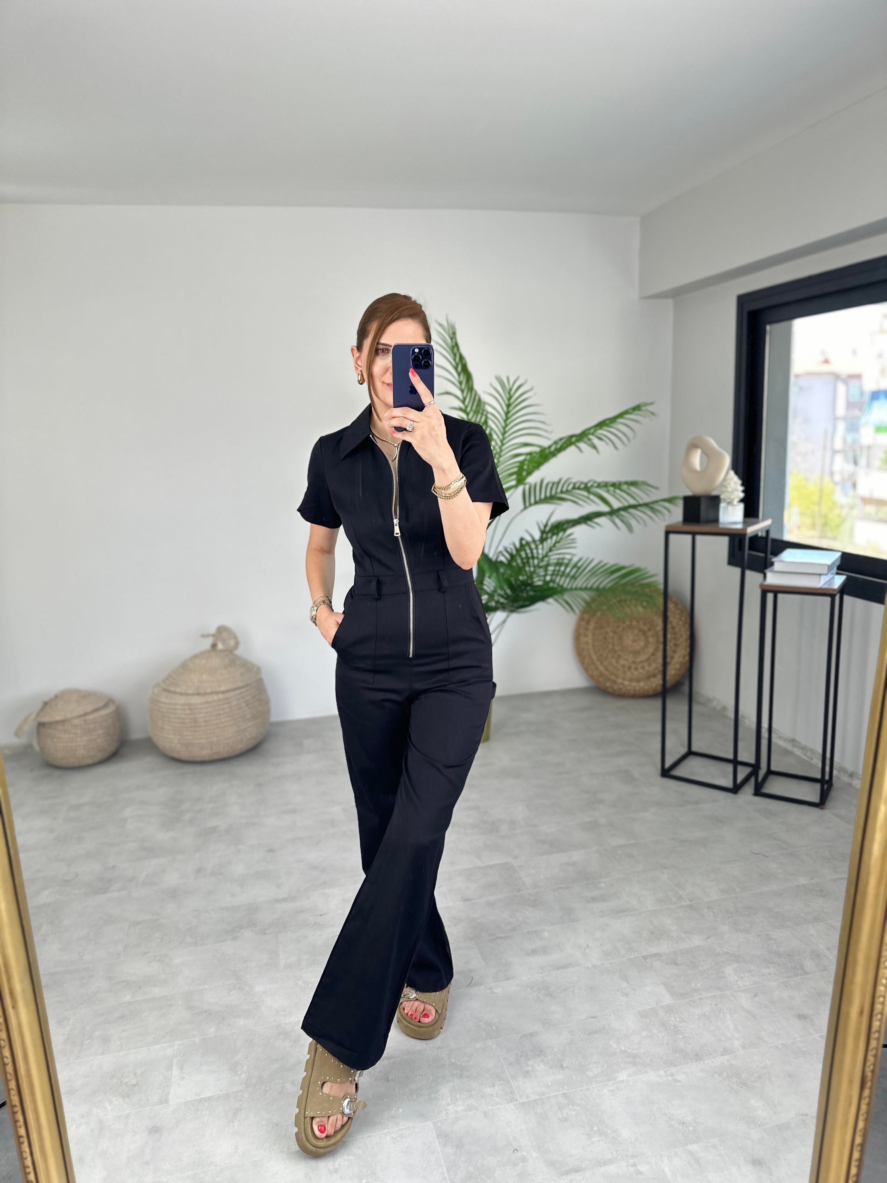 BEL KEMERLİ FERMUARLI GABARDİN TULUM