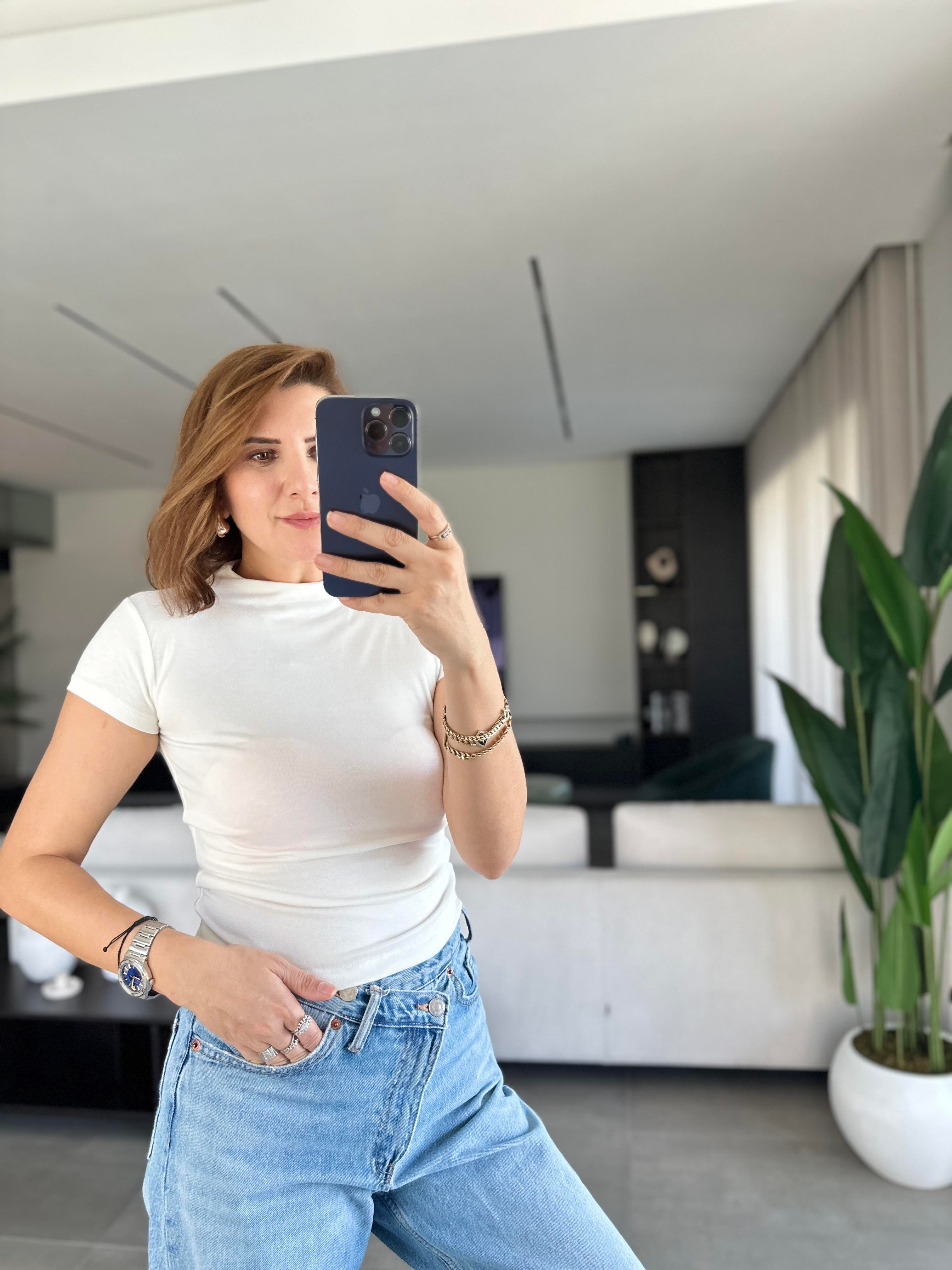 Beyaz Bebe Kol Basic T-shirt
