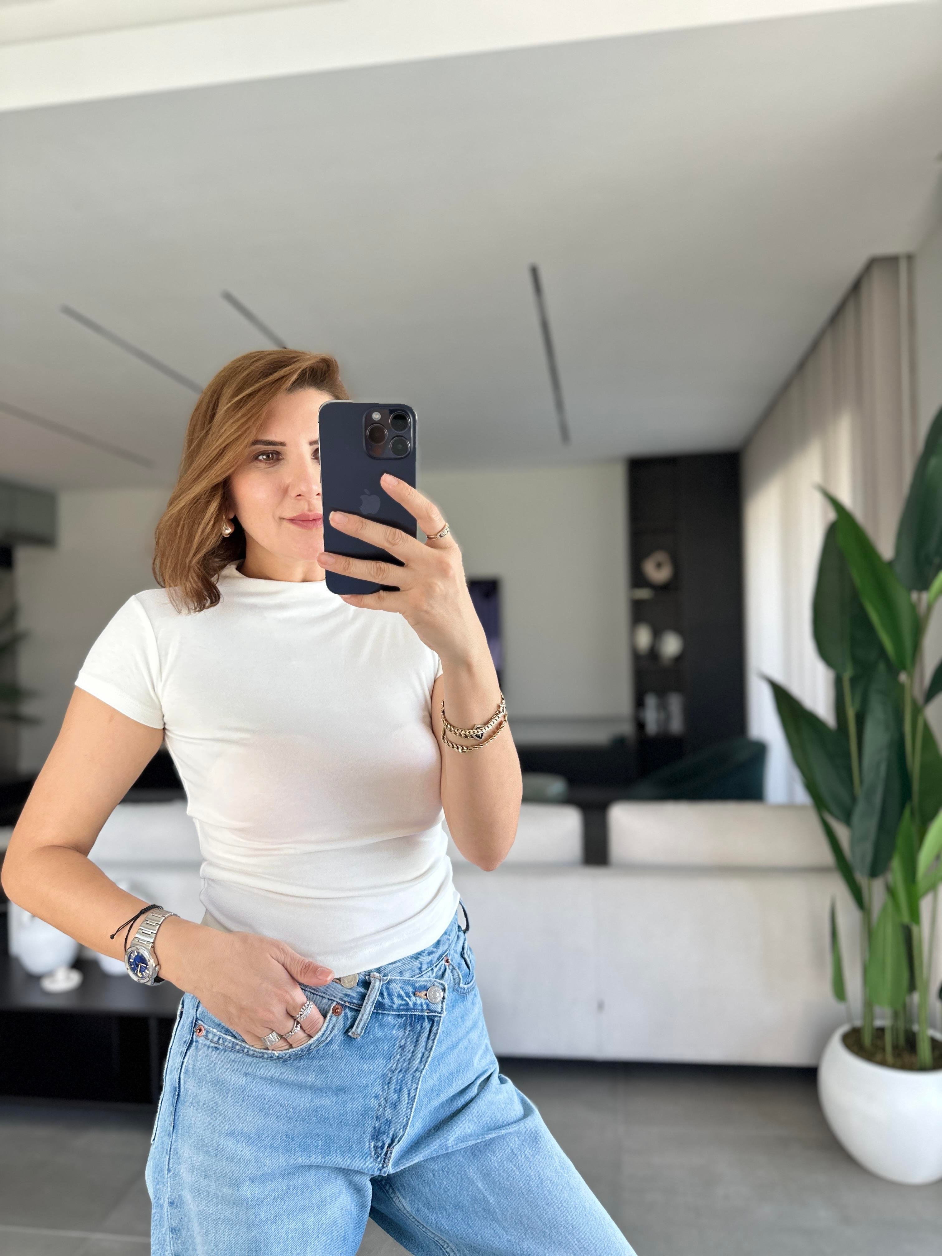 Beyaz Bebe Kol Basic T-shirt
