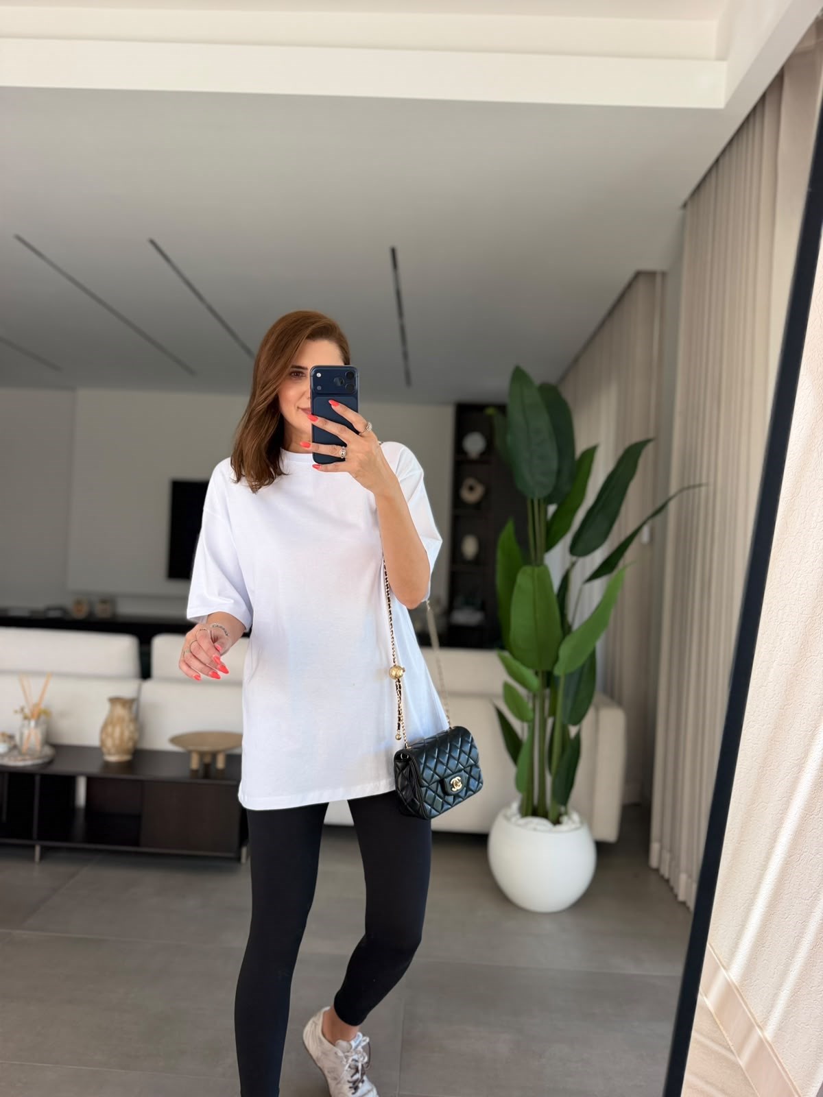 Beyaz Compact Süprem Oversize T-shirt