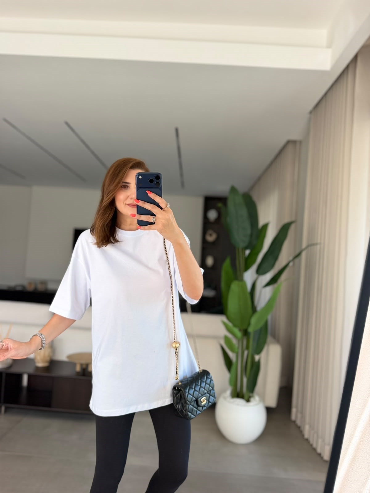 Beyaz Compact Süprem Oversize T-shirt