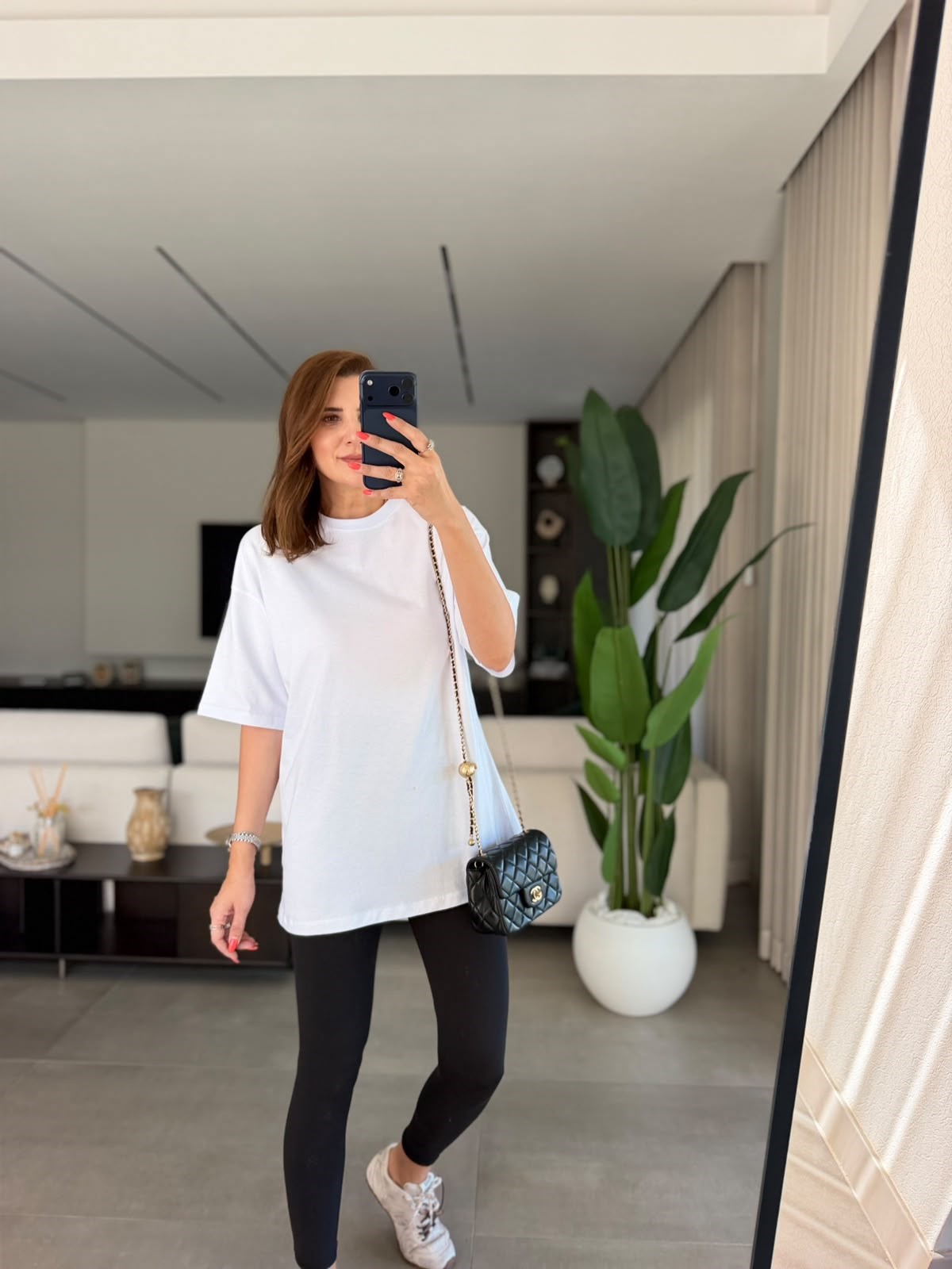 Beyaz Compact Süprem Oversize T-shirt