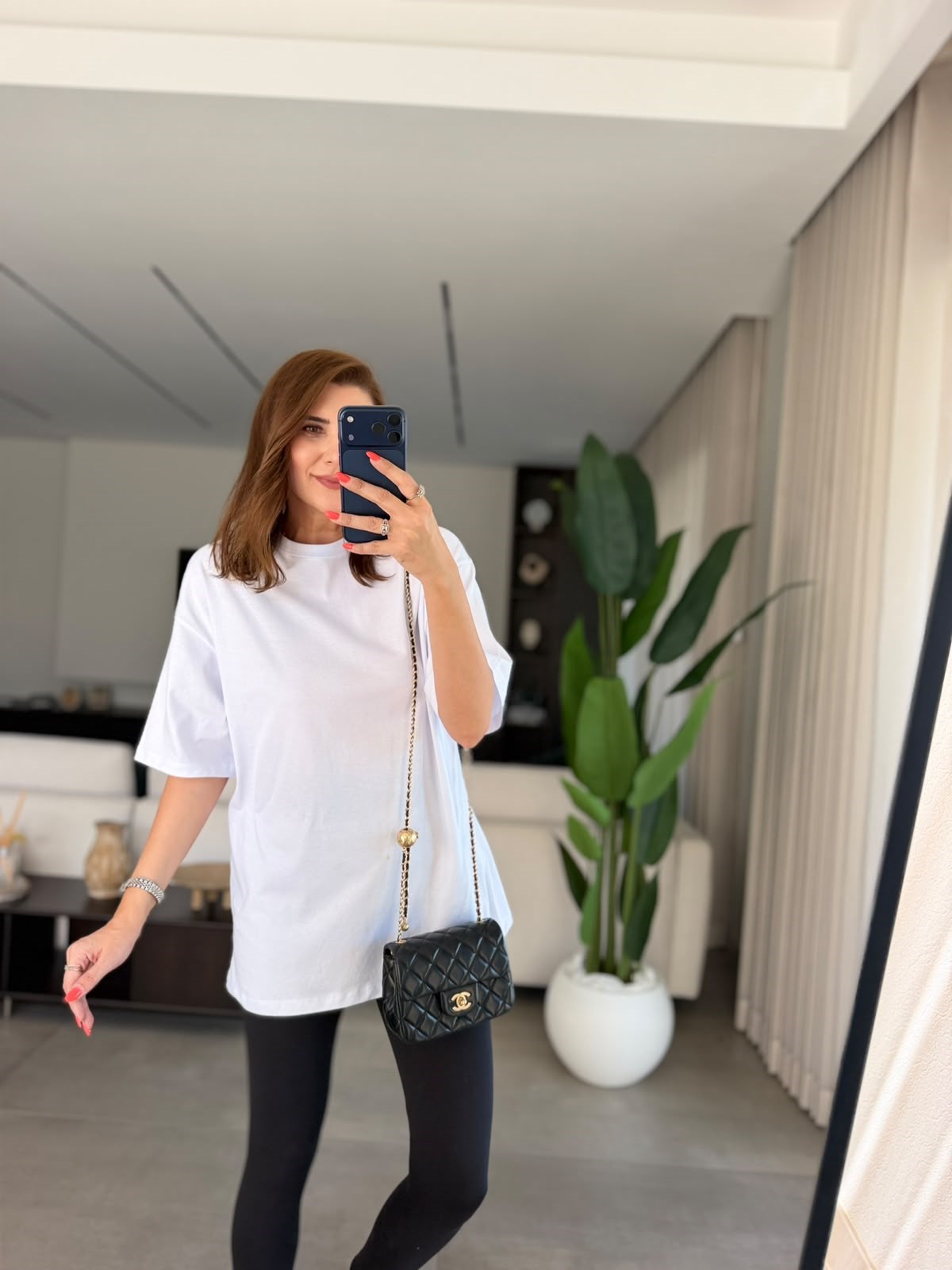 Beyaz Compact Süprem Oversize T-shirt