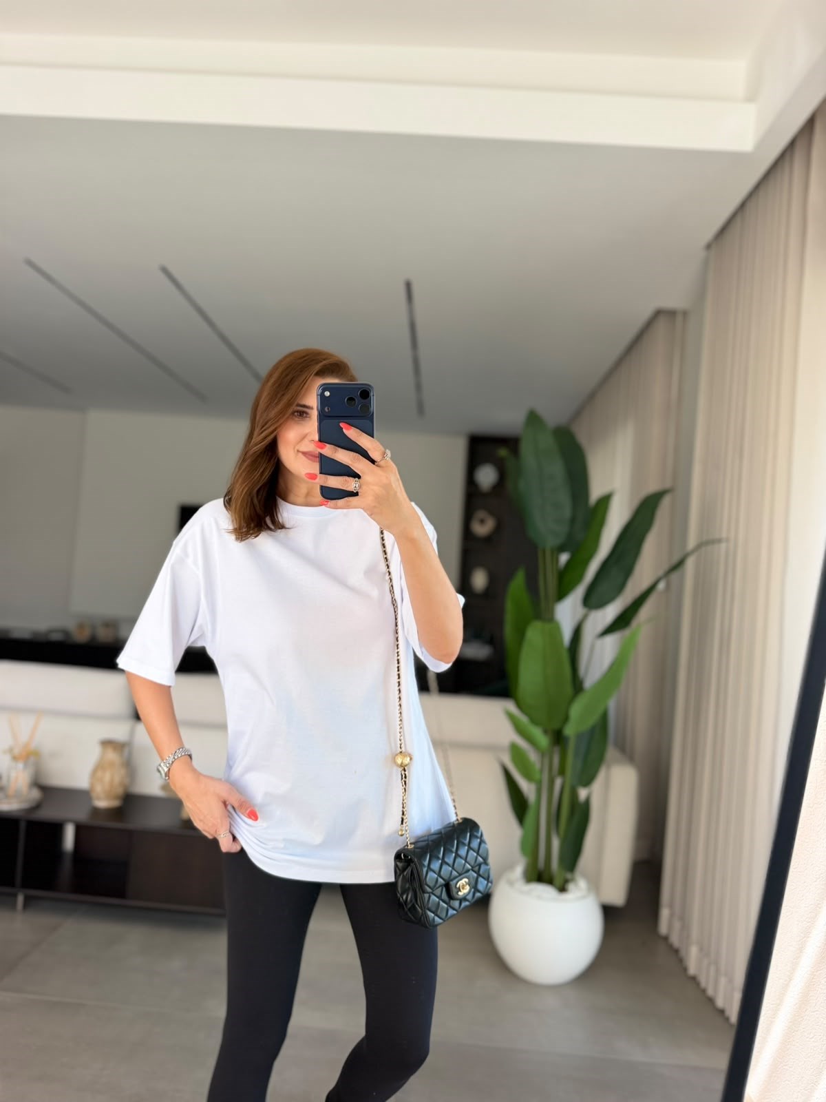 Beyaz Compact Süprem Oversize T-shirt