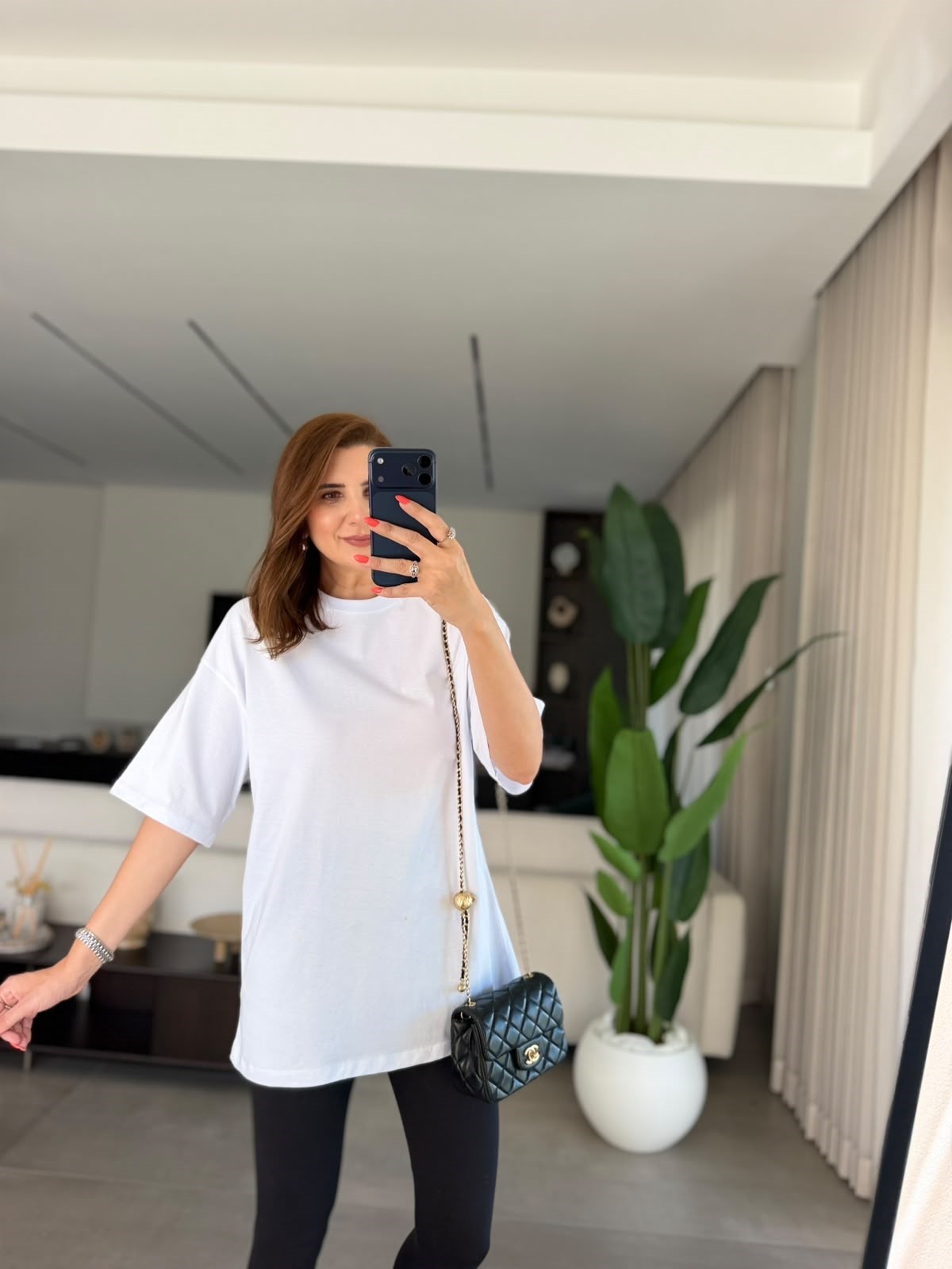 Beyaz Compact Süprem Oversize T-shirt