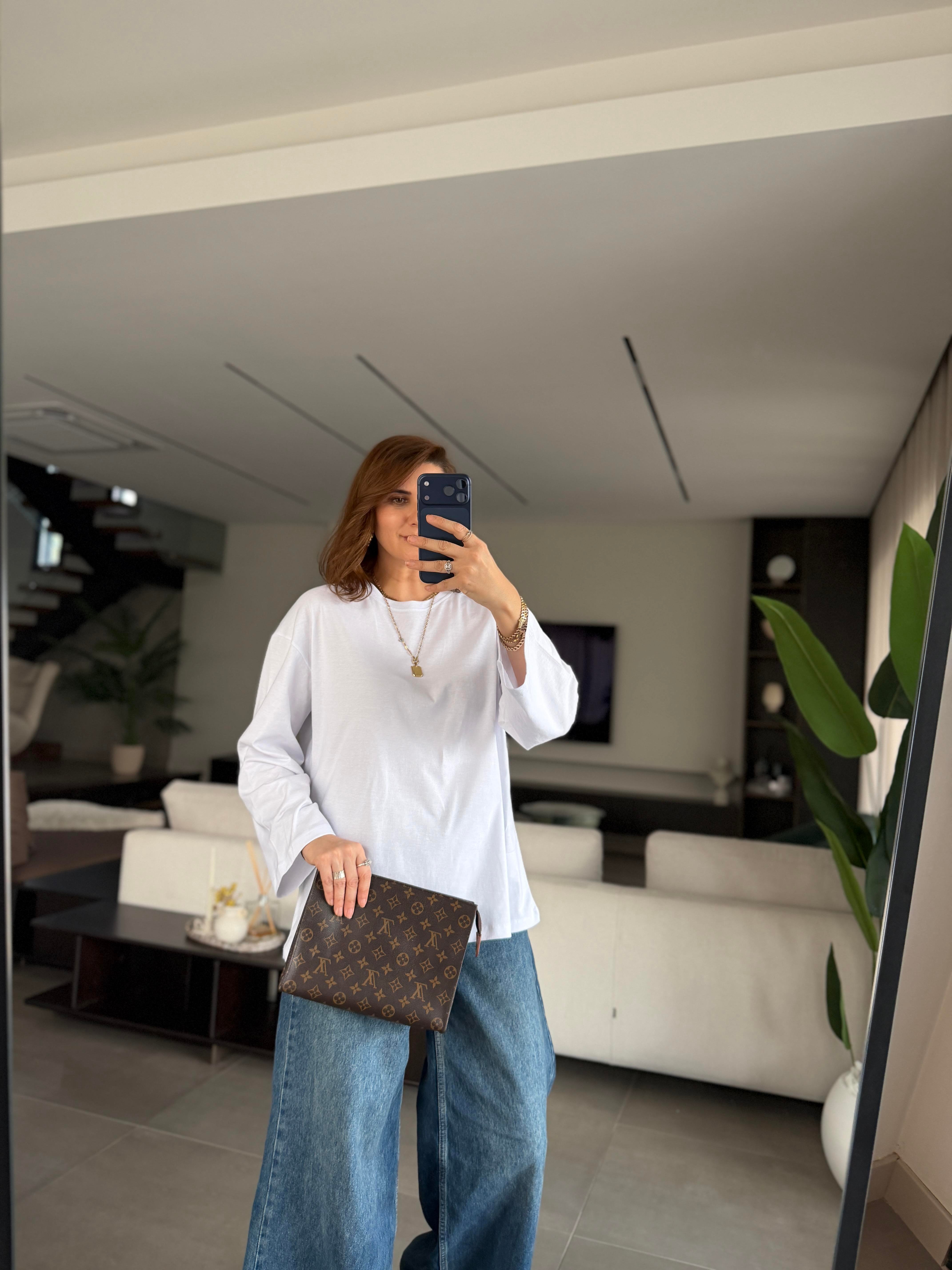 Beyaz Oslo Uzun Kol Basic Bady