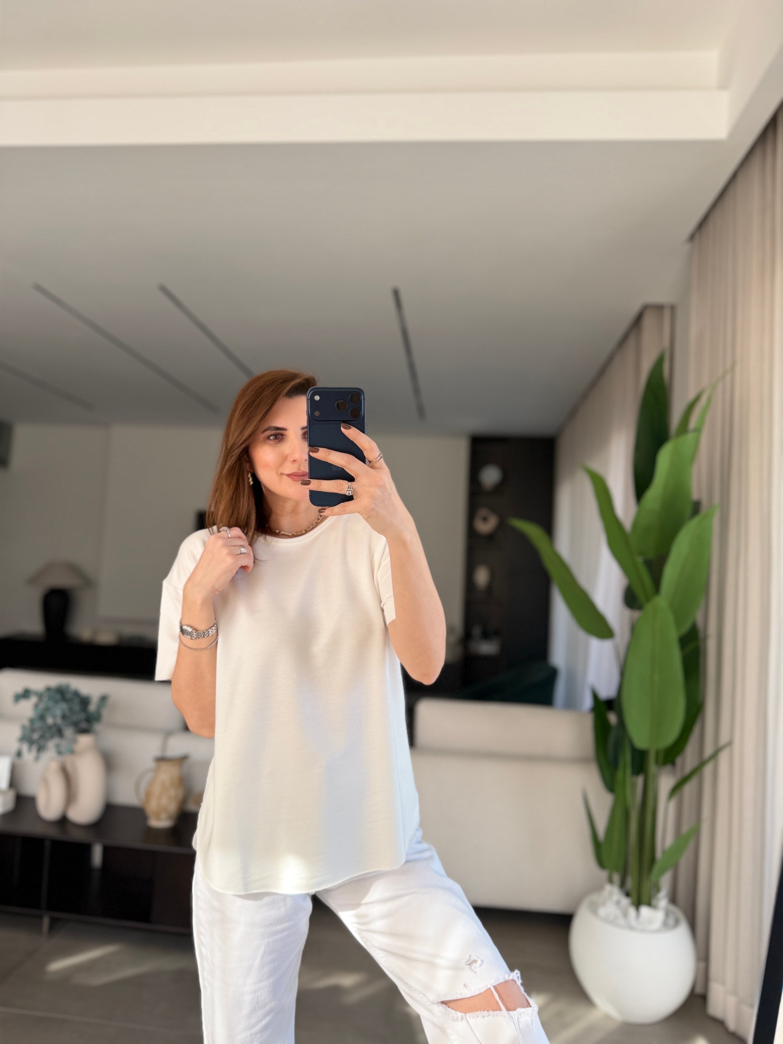 Beyaz Versa Basic T-shirt
