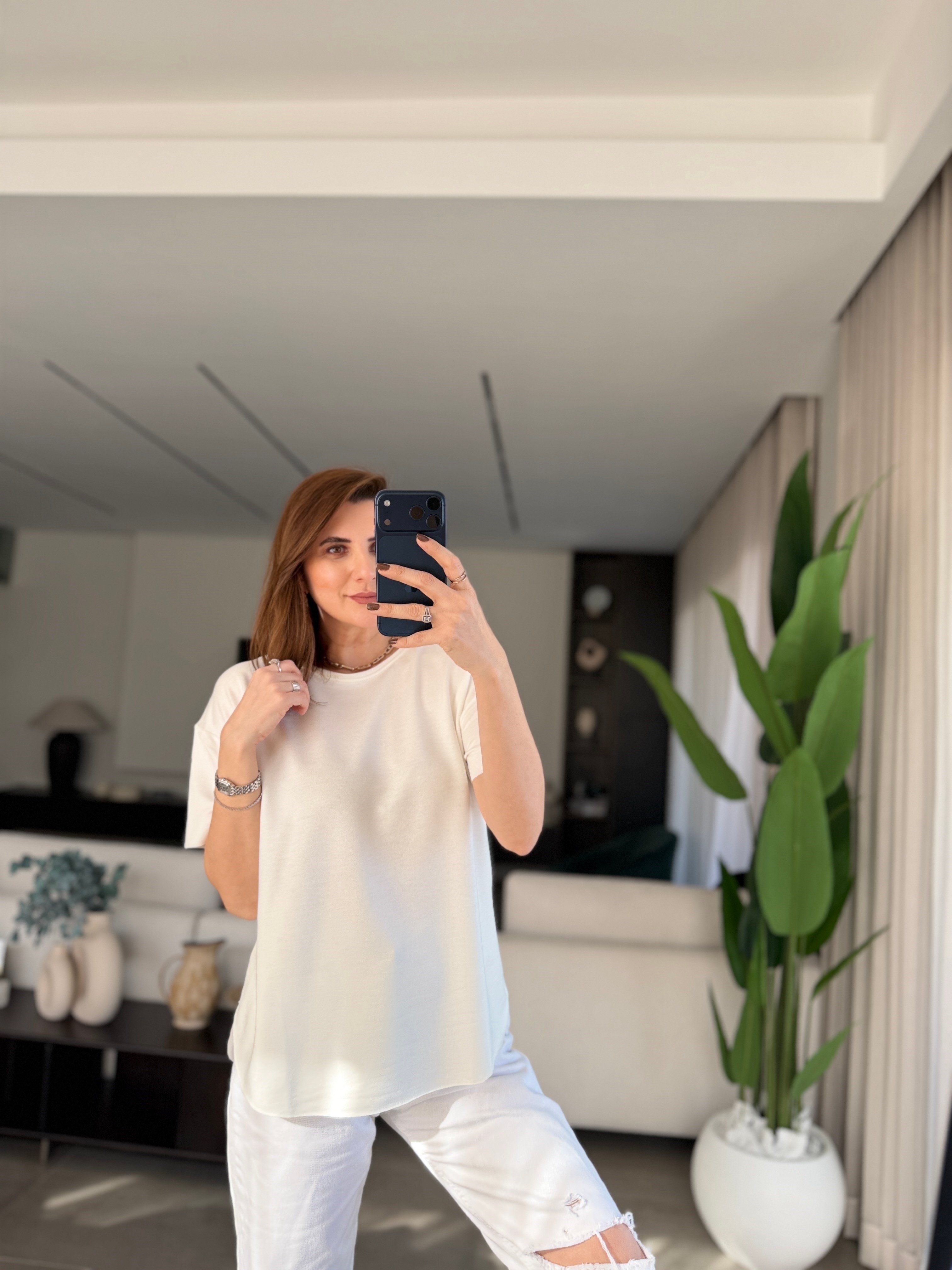 Beyaz Versa Basic T-shirt