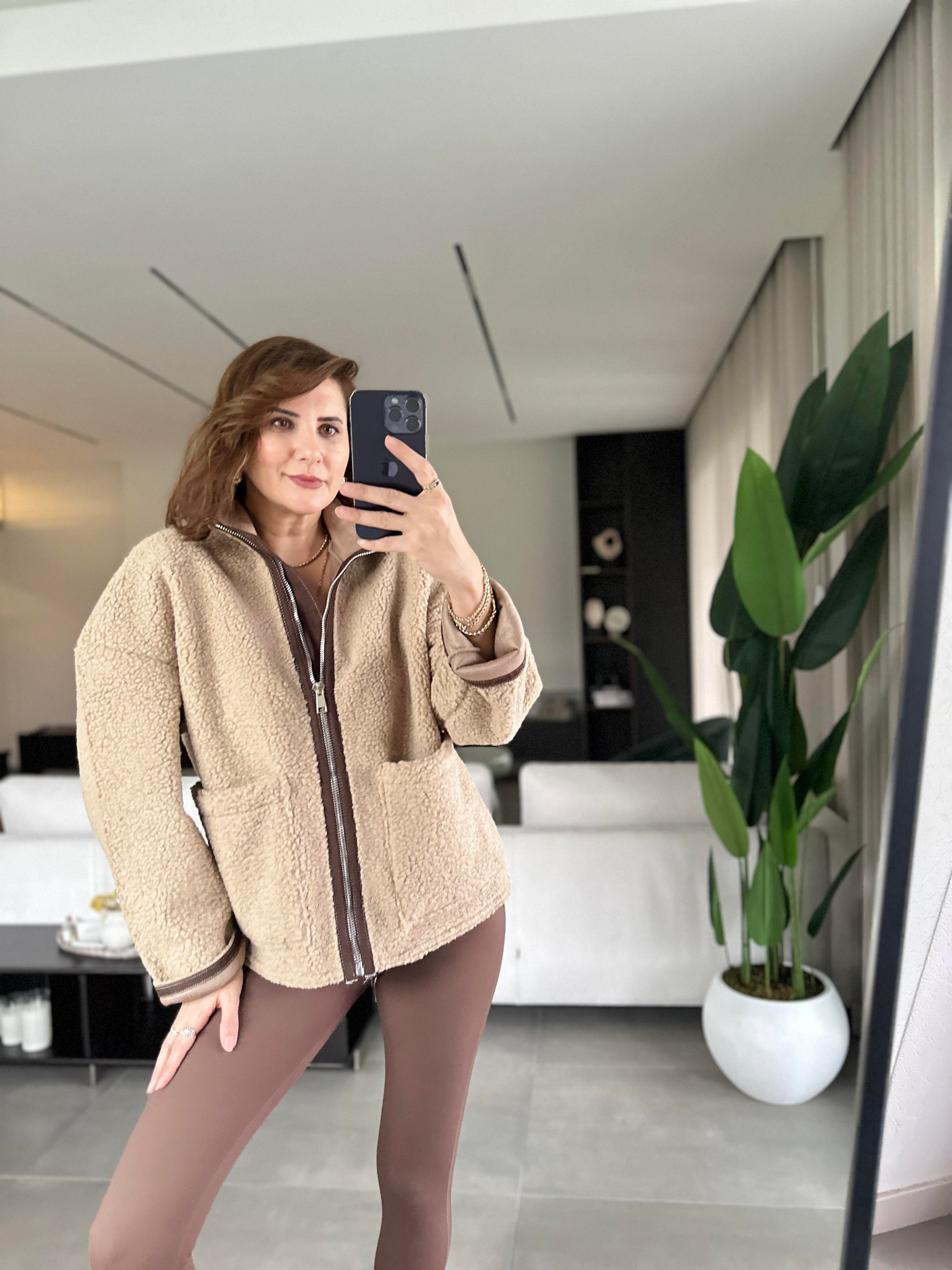 Biyeli Peluş Mont
